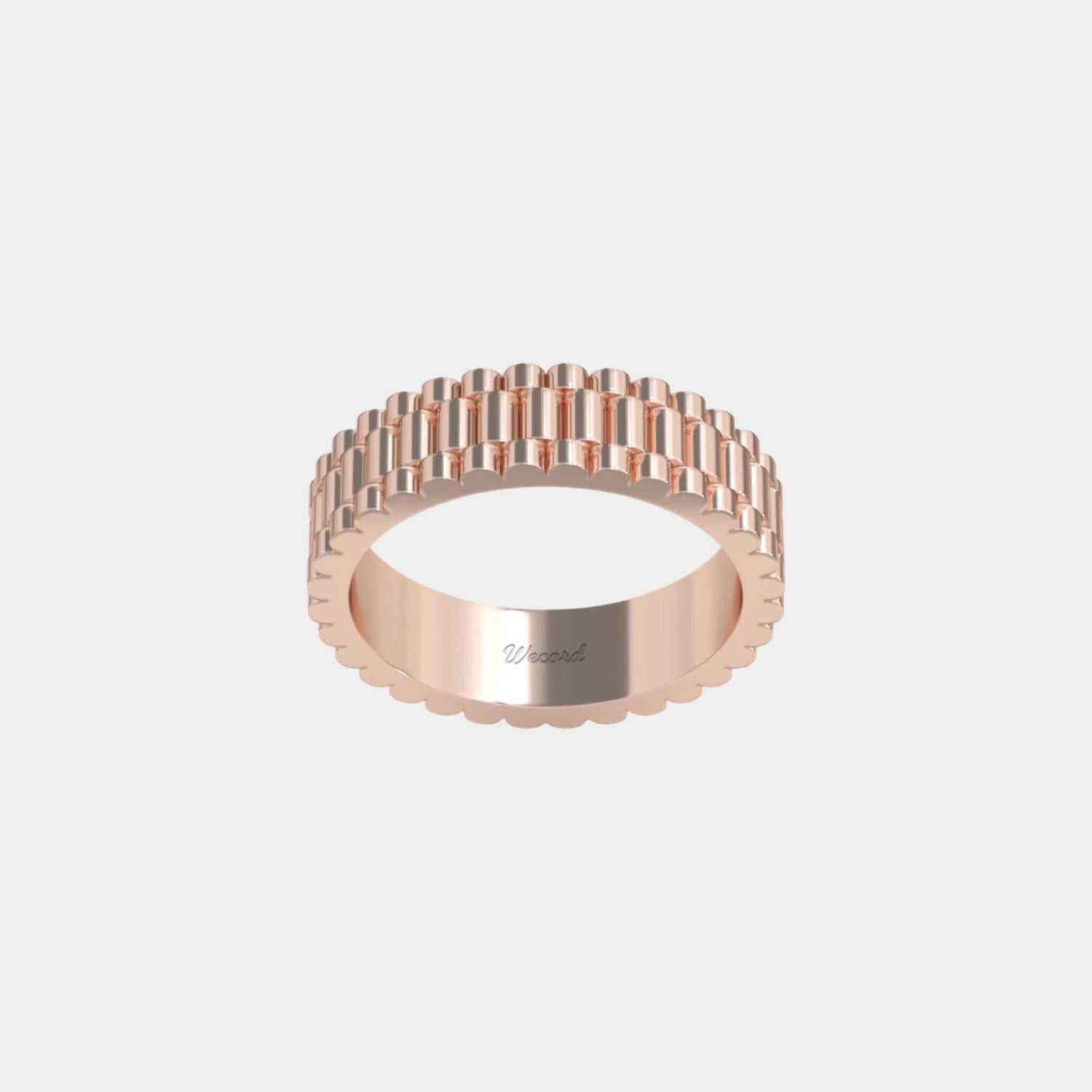 Wecord Regent Men Ring, Rose Gold