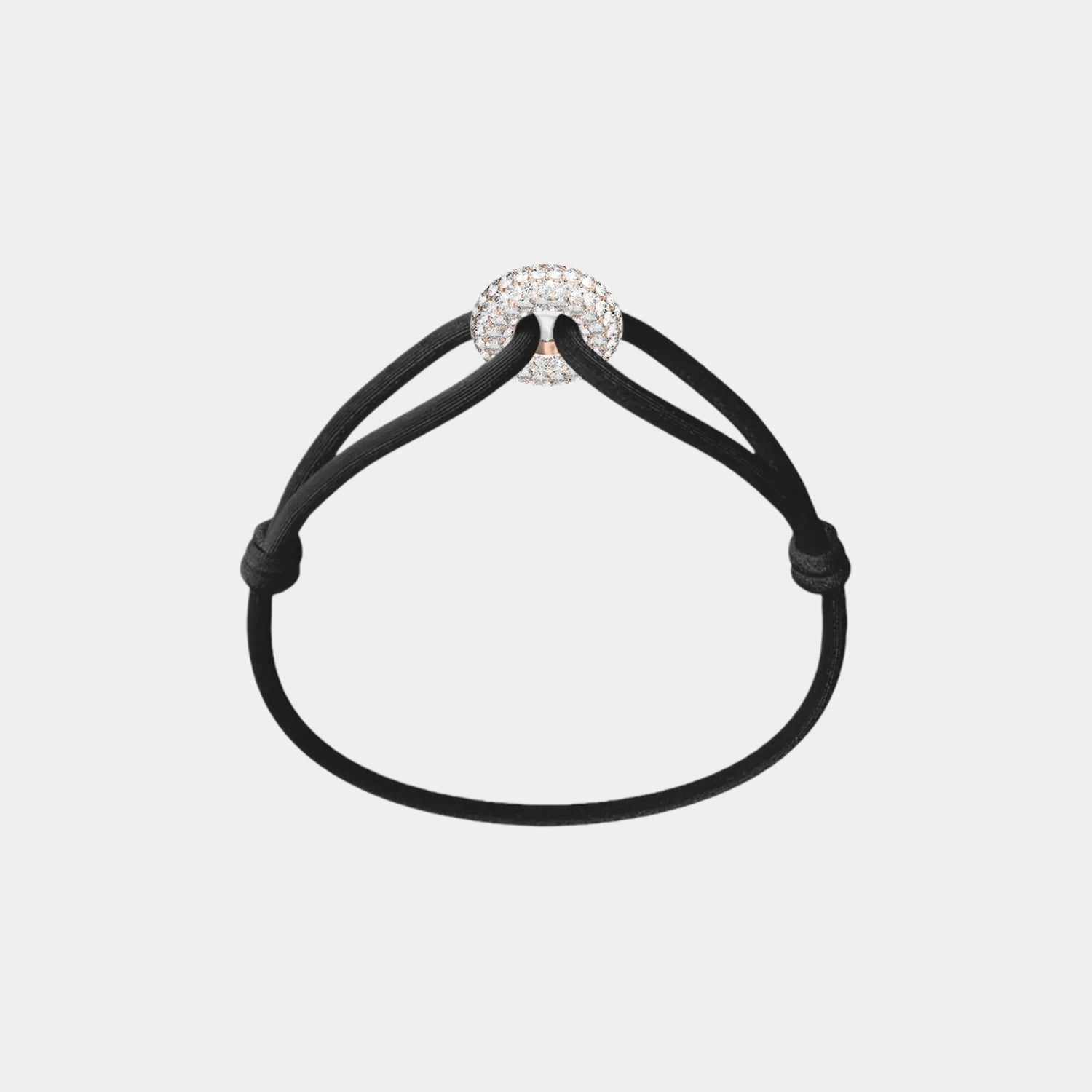 Wecord Rose Soho Pave Cord Bracelet, Black