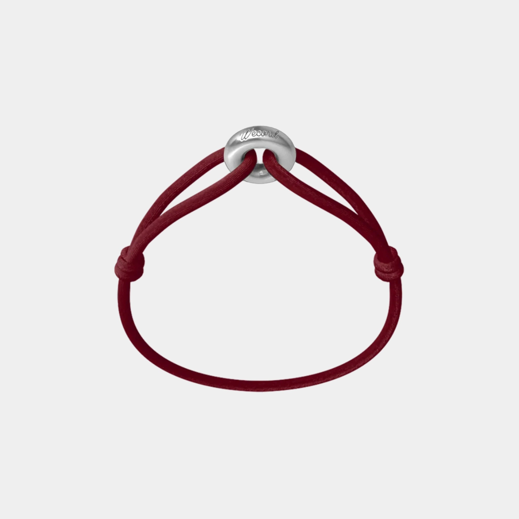 Wecord Silver Soho Cord Bracelet, Burgundy