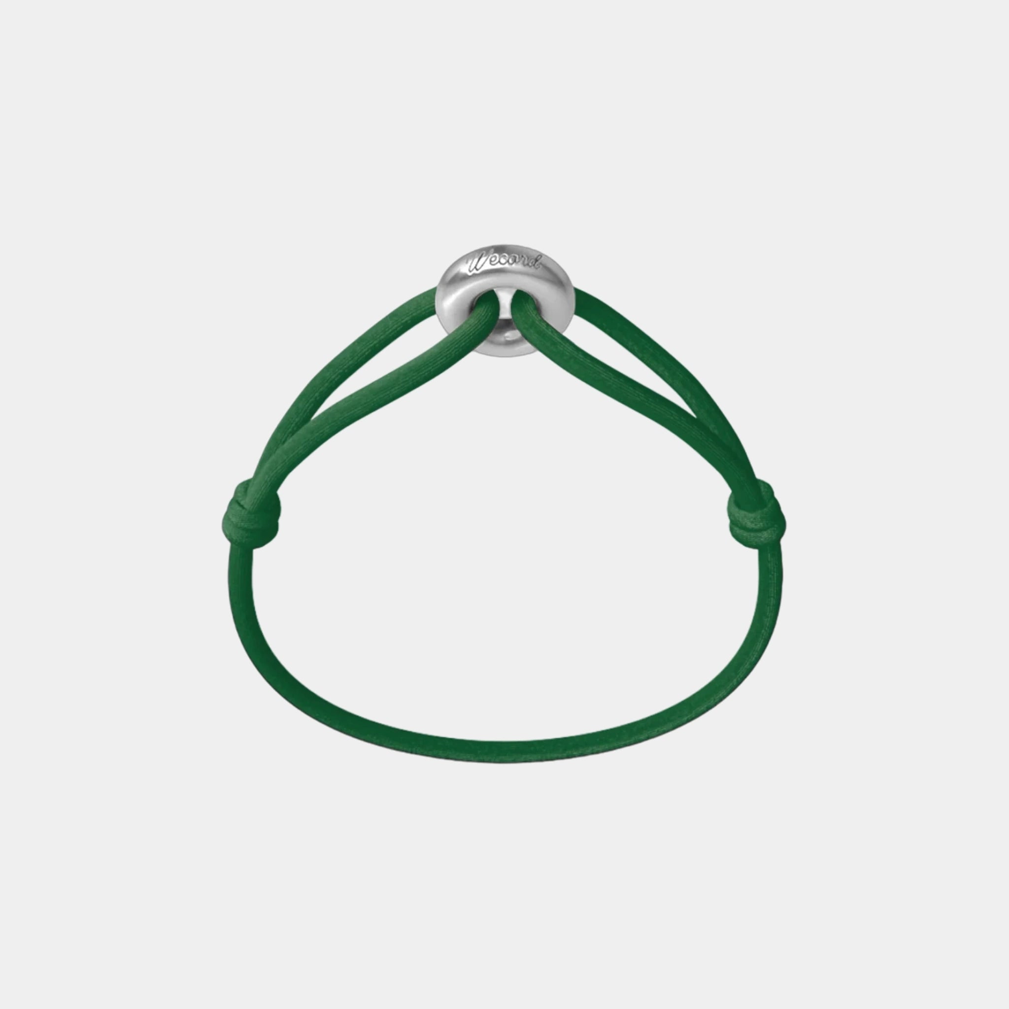 Wecord Silver Soho Cord Bracelet, Green