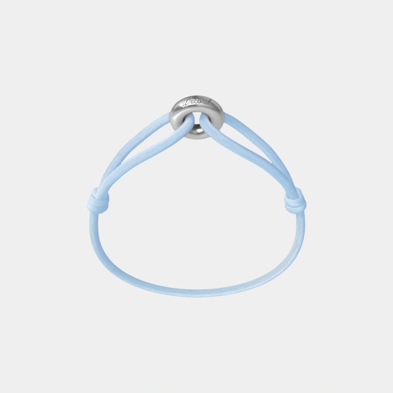 Wecord Silver Soho Cord Bracelet, Light Blue