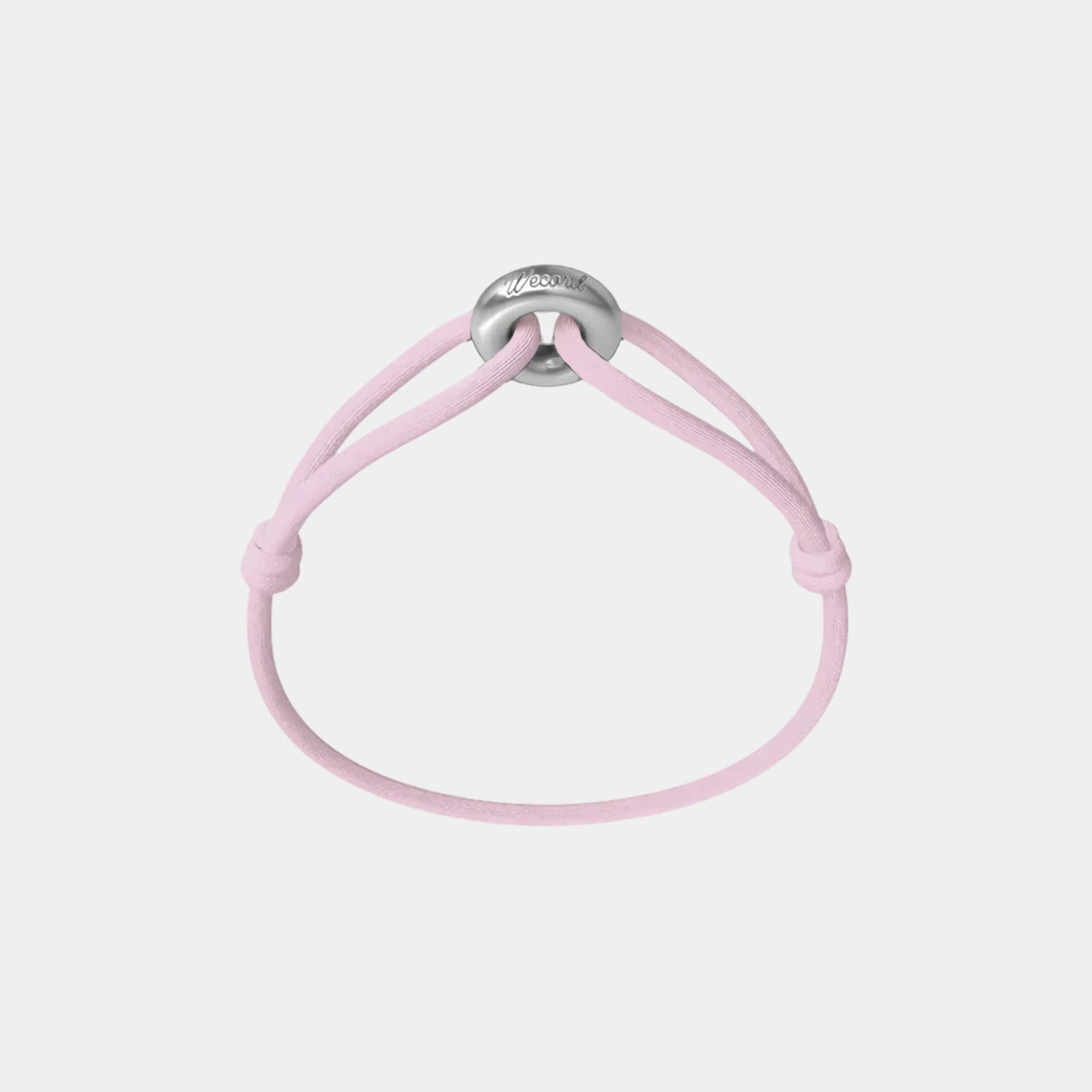Wecord Silver Soho Cord Bracelet, Light Pink