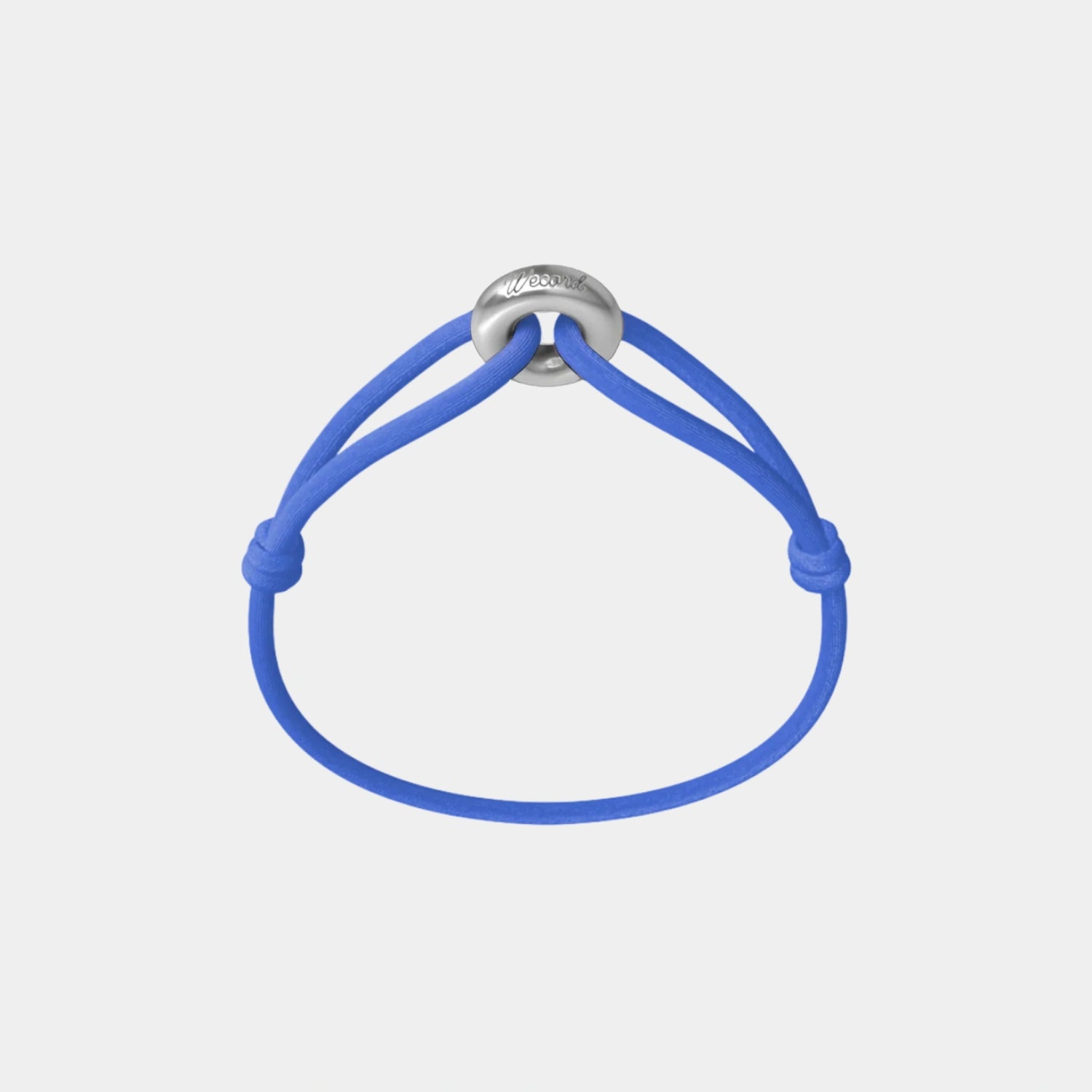 Wecord Silver Soho Cord Bracelet, Pastel Blue