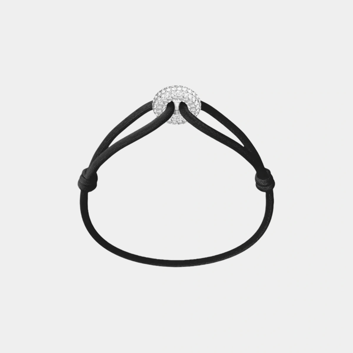 Silver Soho Pave Cord Bracelet