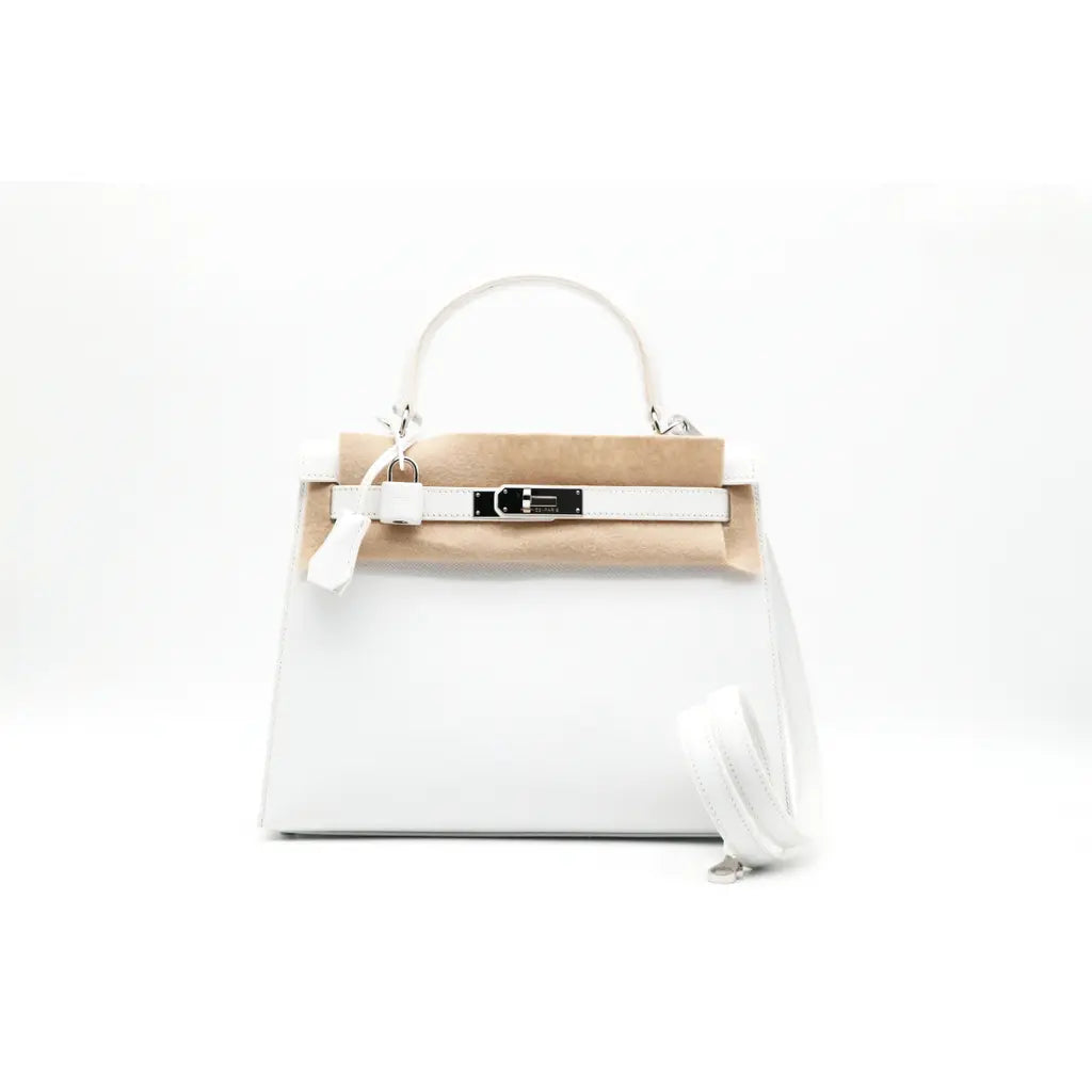 Hermès Kelly 28 White Epsom Retourne