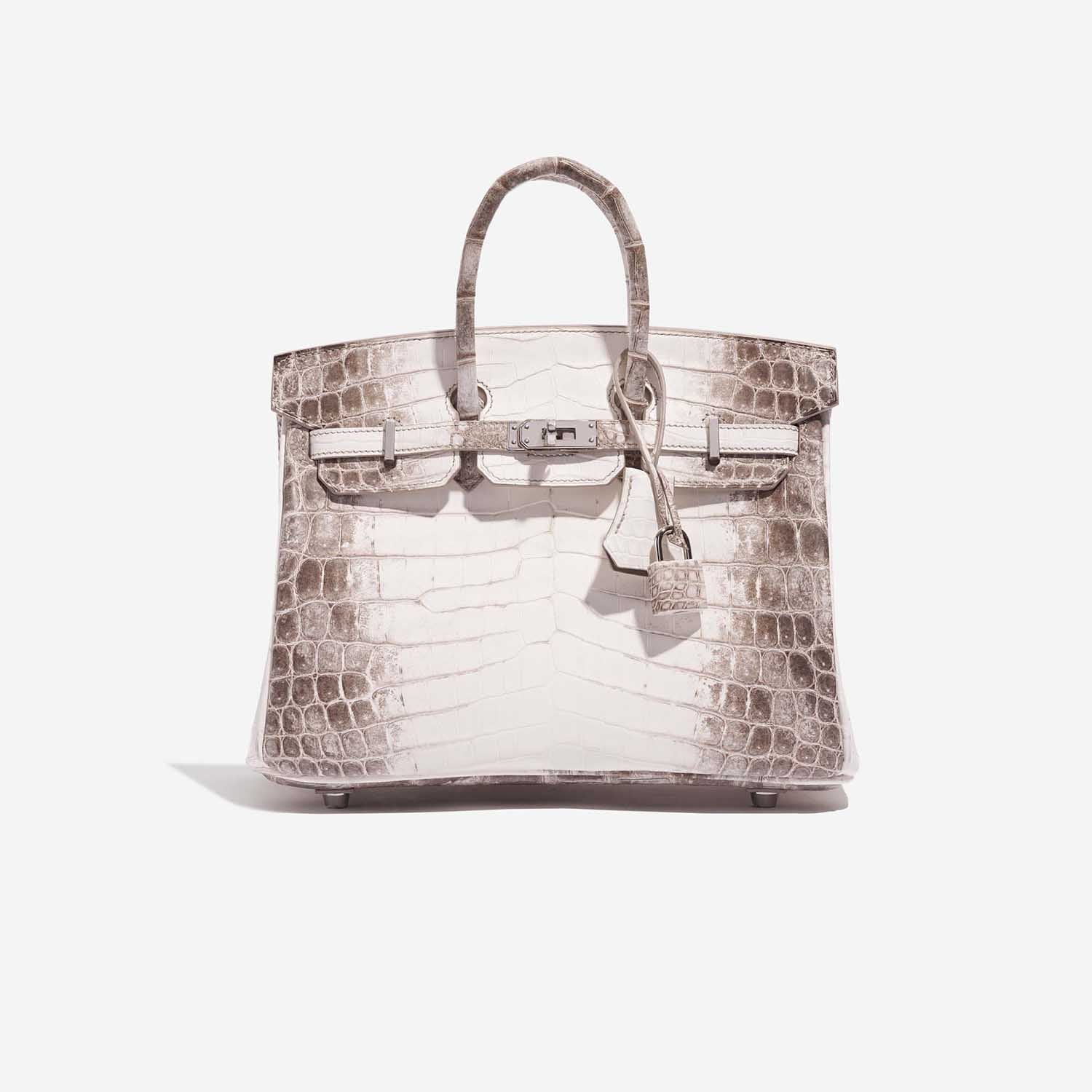 Birkin 25 Niloticus Crocodile Himalaya Blanc