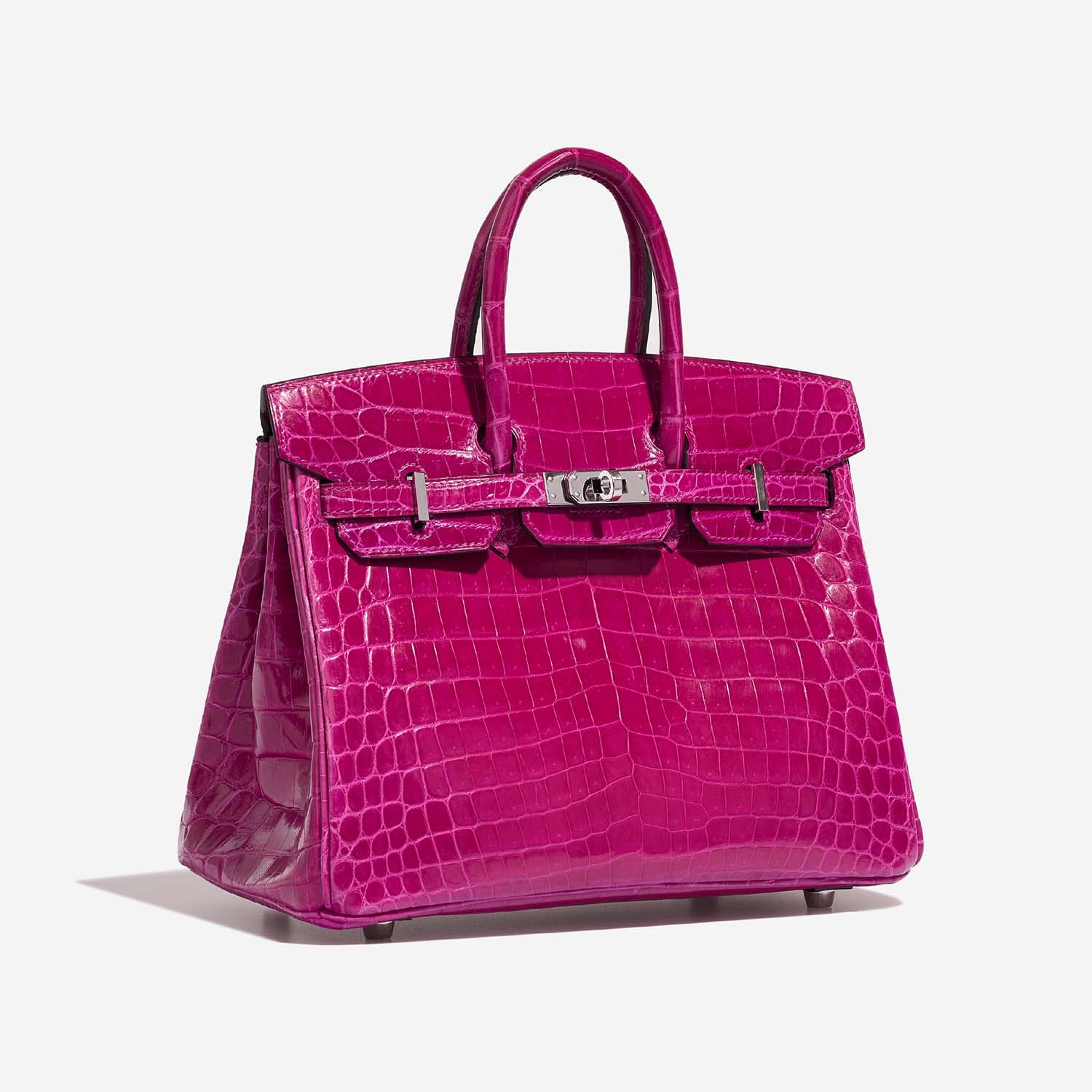 Birkin 25 Niloticus Crocodile Rose Pourpre