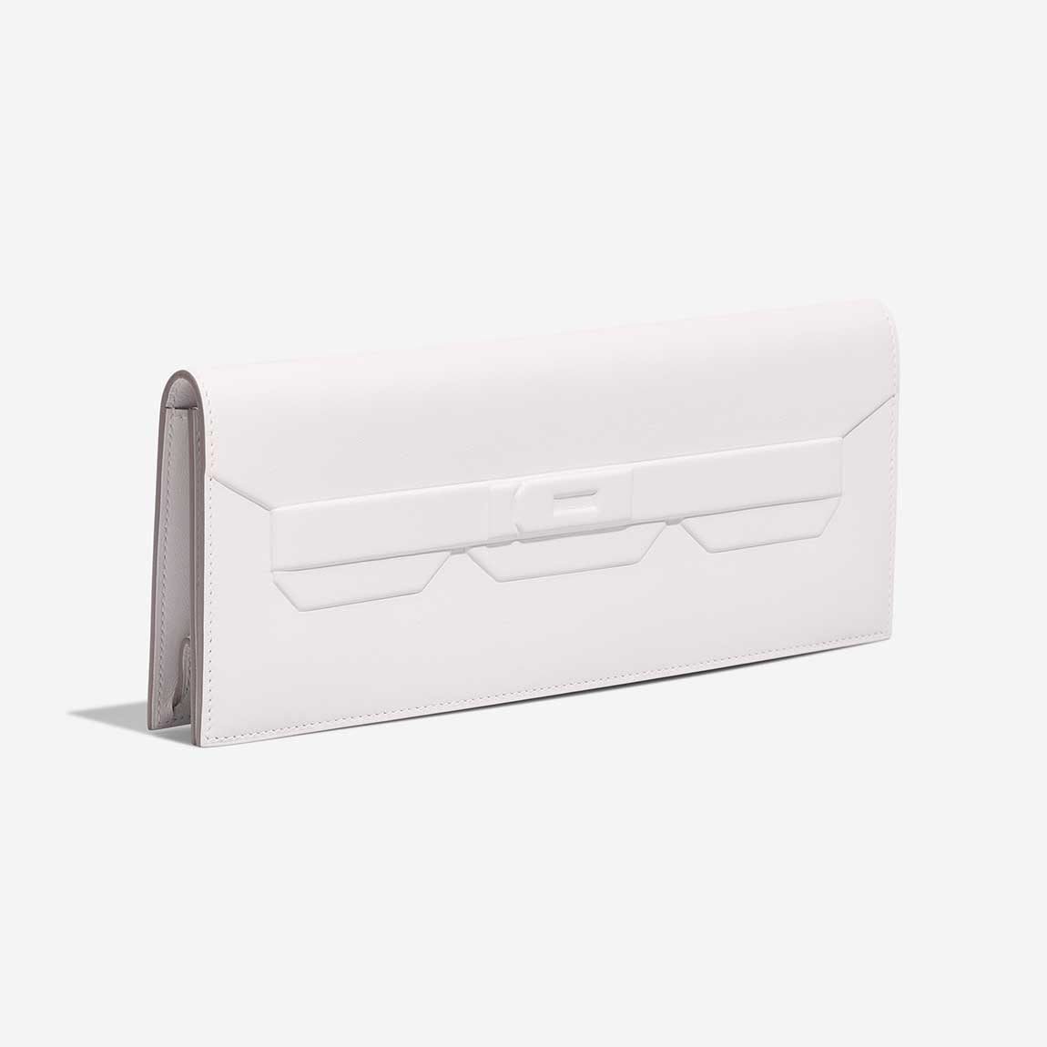 Birkin Shadow Cut Clutch Swift New White