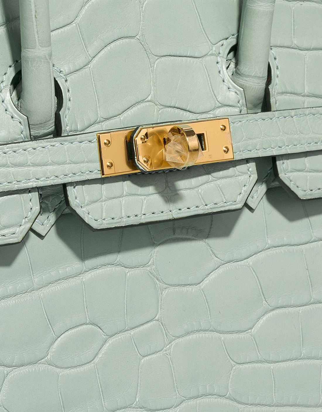 حقيبة Birkin 25 من جلد Alligator Matte باللون Vert d'Eau