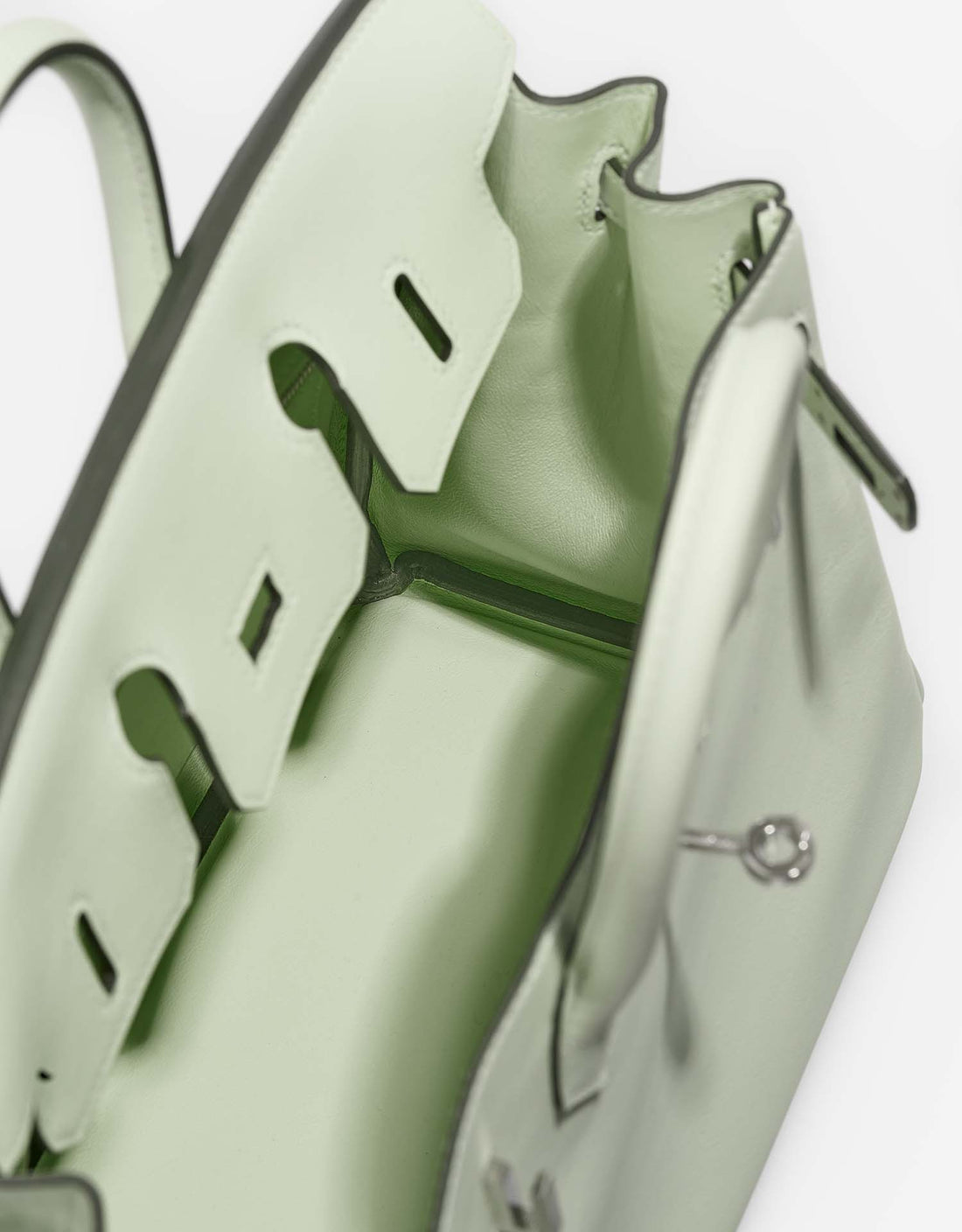 حقيبة Birkin 25 من جلد Swift باللون Vert Fizz