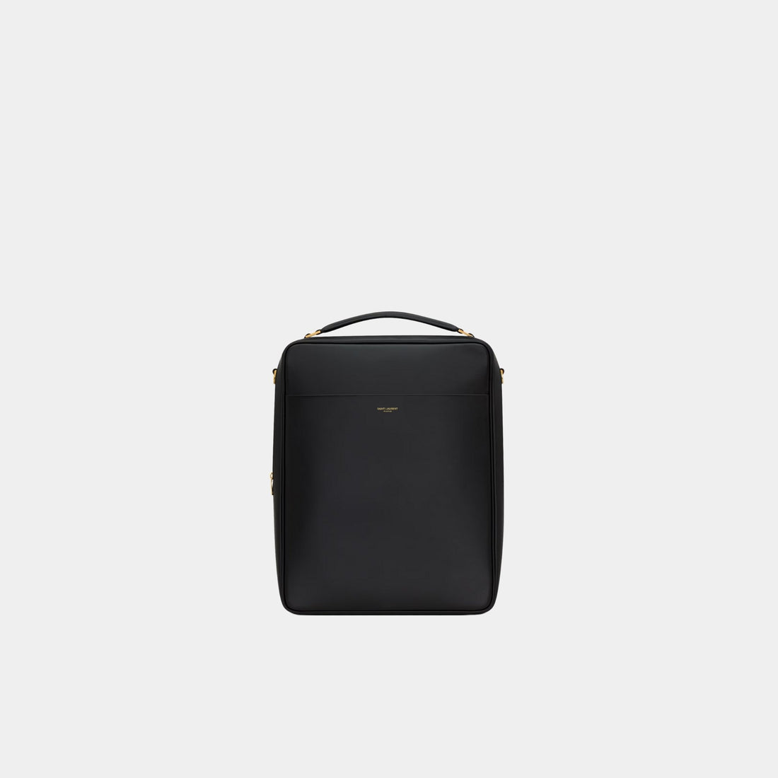 Yves Saint Laurent Large Case Smooth Leather With Gold-Tone Hardware, Black, Front