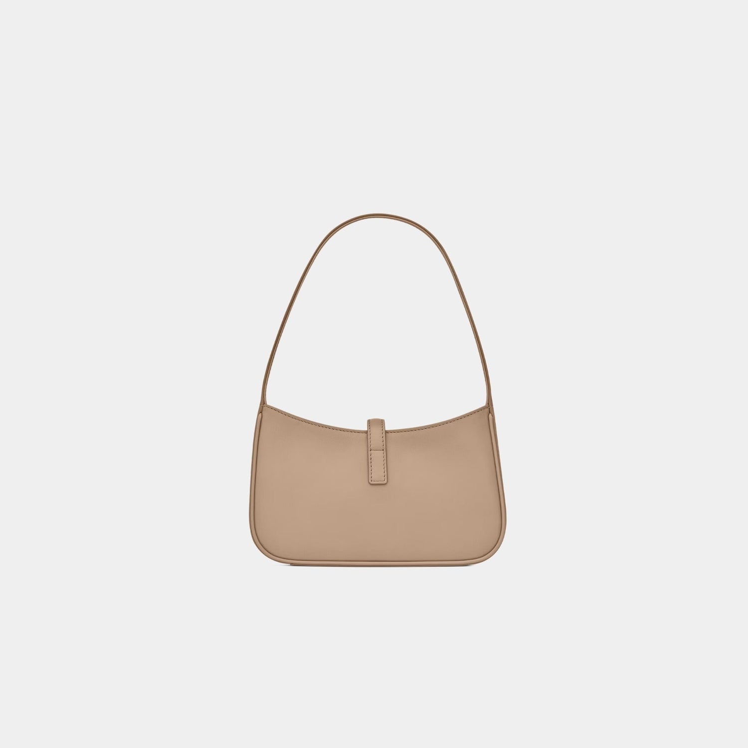 Yves Saint Laurent Mini Le 5 A 7 In Smooth Leather, Dark Beige, Back