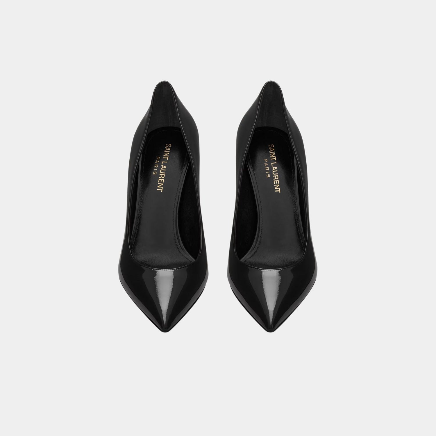 Yves Saint Laurent Opyum Patent Leather 8.5 cm Black Heel Pumps, Black, Front