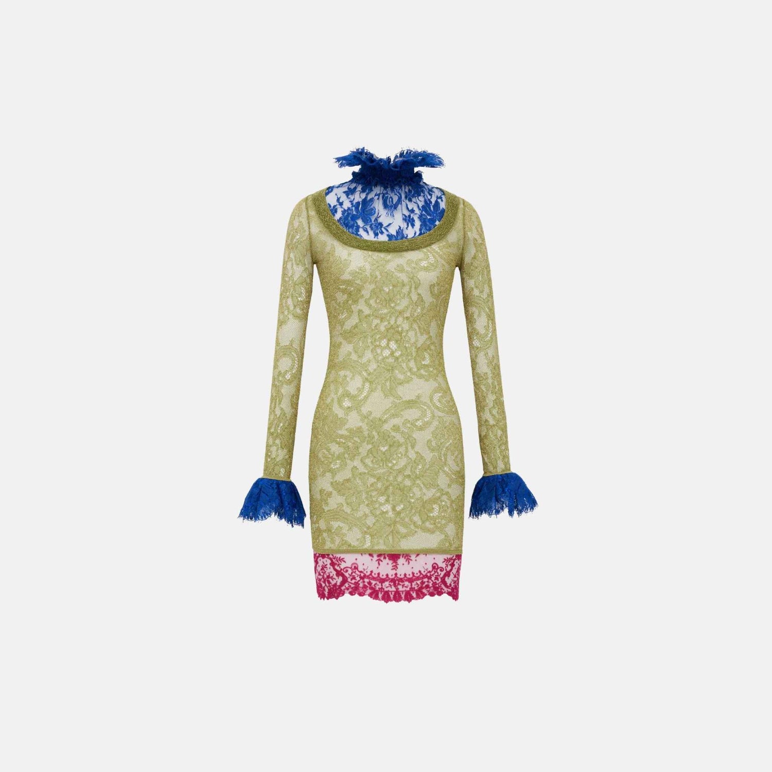 Yves Saint Laurent Dress In Lace Knit SANDS Yves Saint Laurent Dress In Lace Knit SANDS