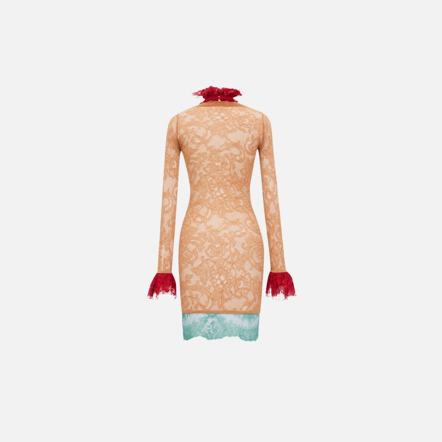 Yves Saint Laurent Dress In Lace Knit SANDS Yves Saint Laurent Dress In Lace Knit SANDS