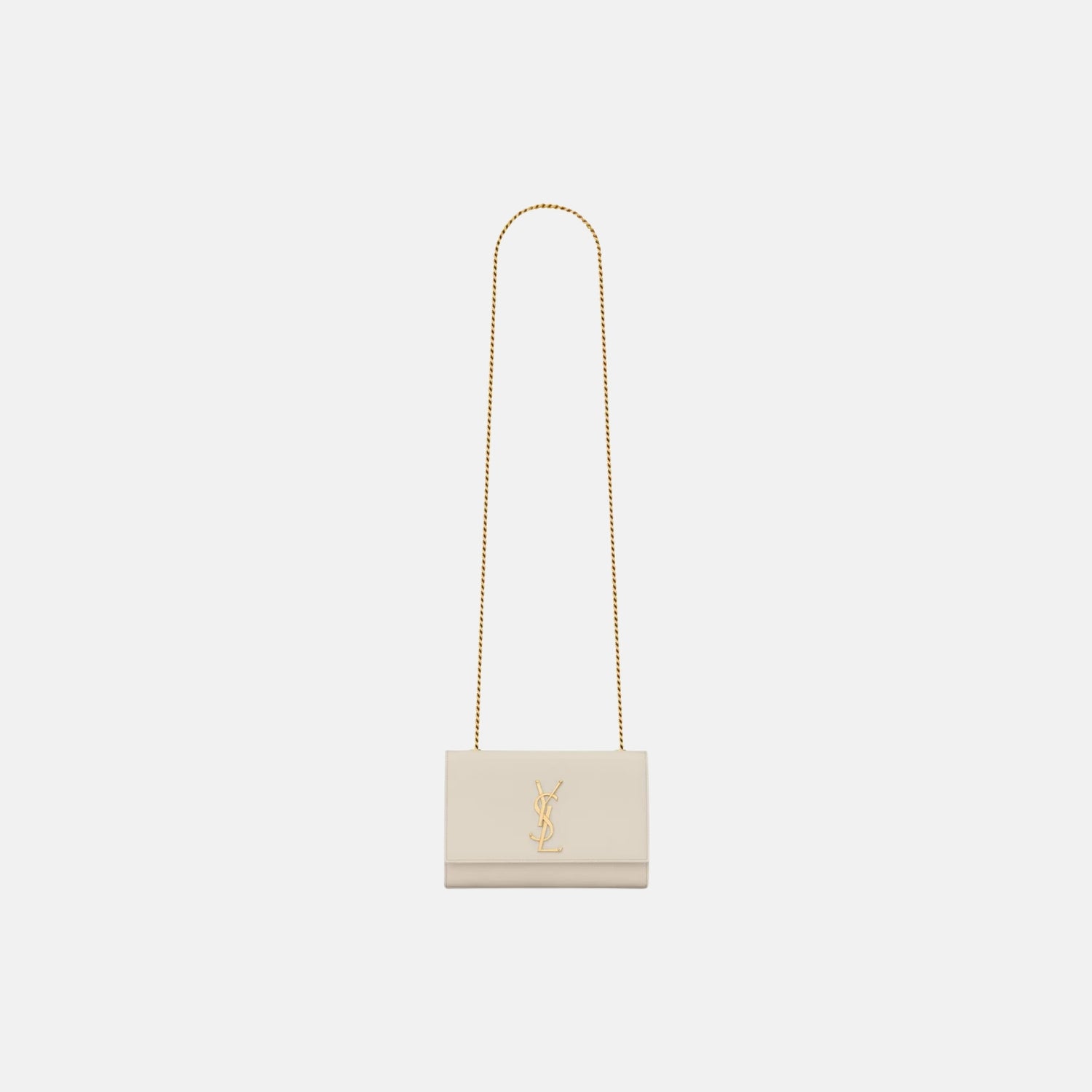 Yves Saint Laurent Kate Small In Grain De Poudre Embossed Leather, Blanc, Front