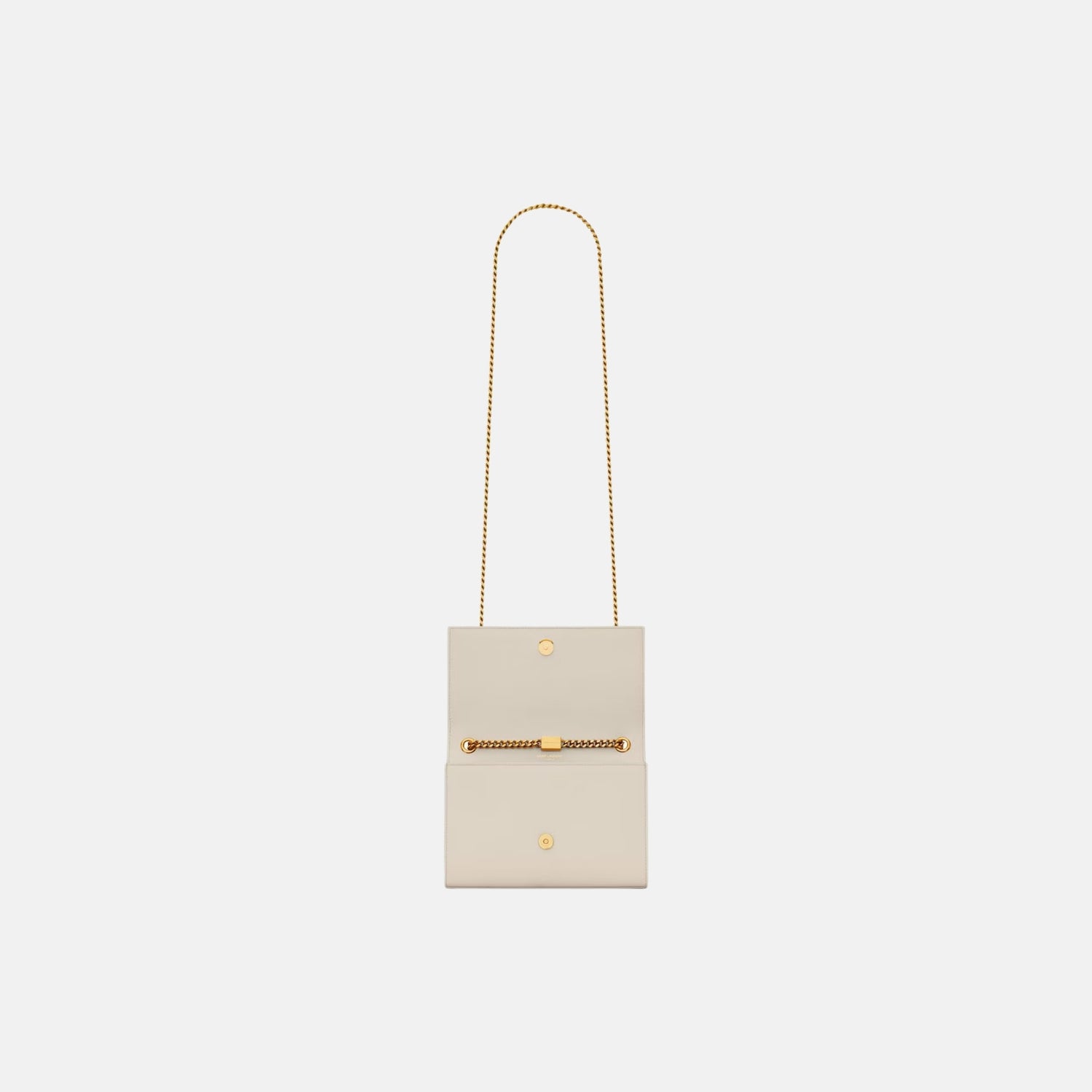 Yves Saint Laurent Kate Small In Grain De Poudre Embossed Leather, Blanc, Inside