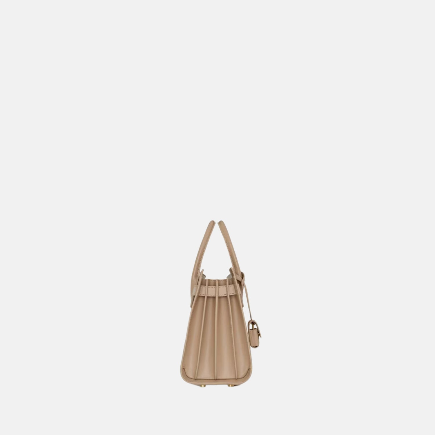 Yves Saint Laurent Sac De Jour In Smooth Leather Nano, Beige, Side