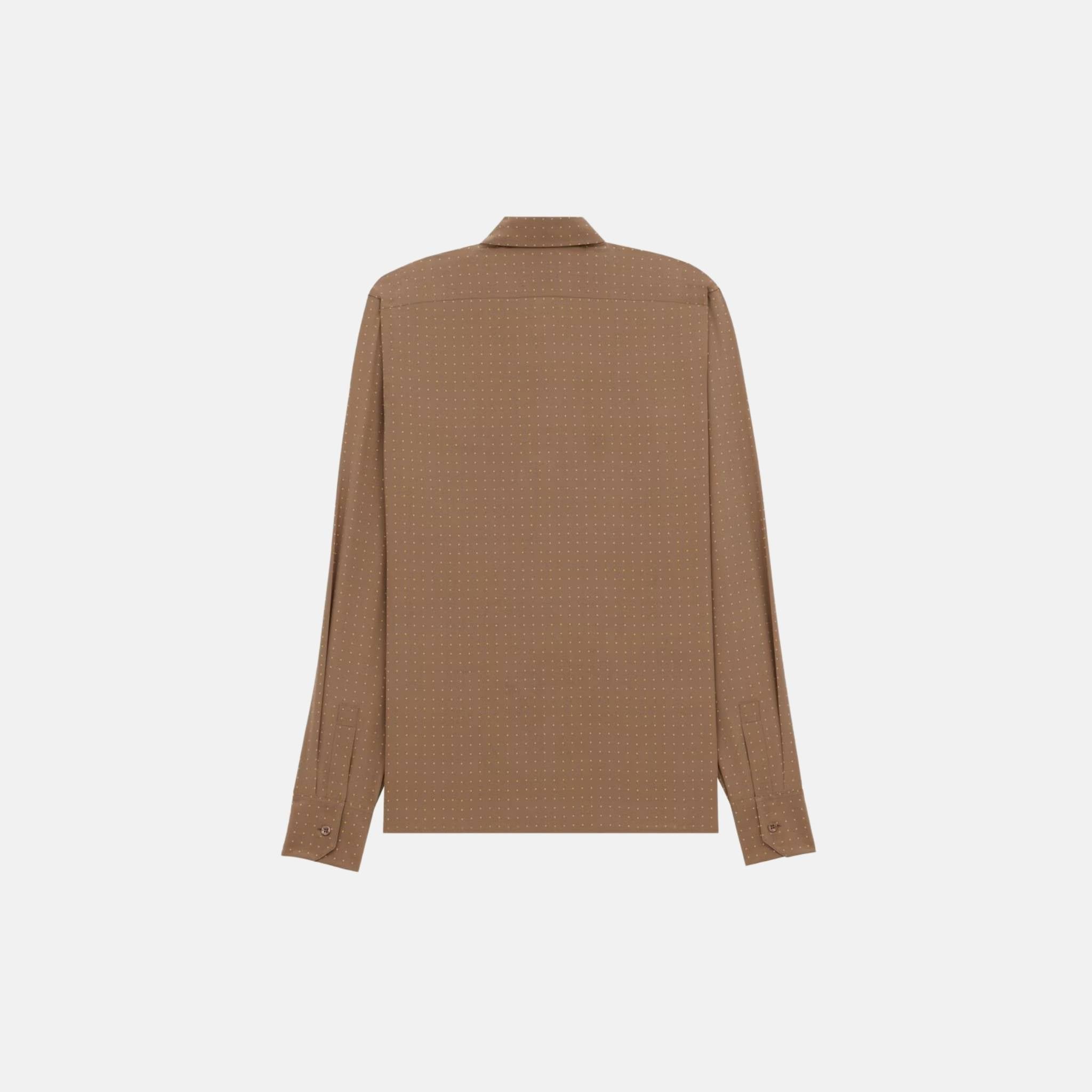 Yves Saint Laurent Shirt In Dotted Silk Crepe De Chine, Back