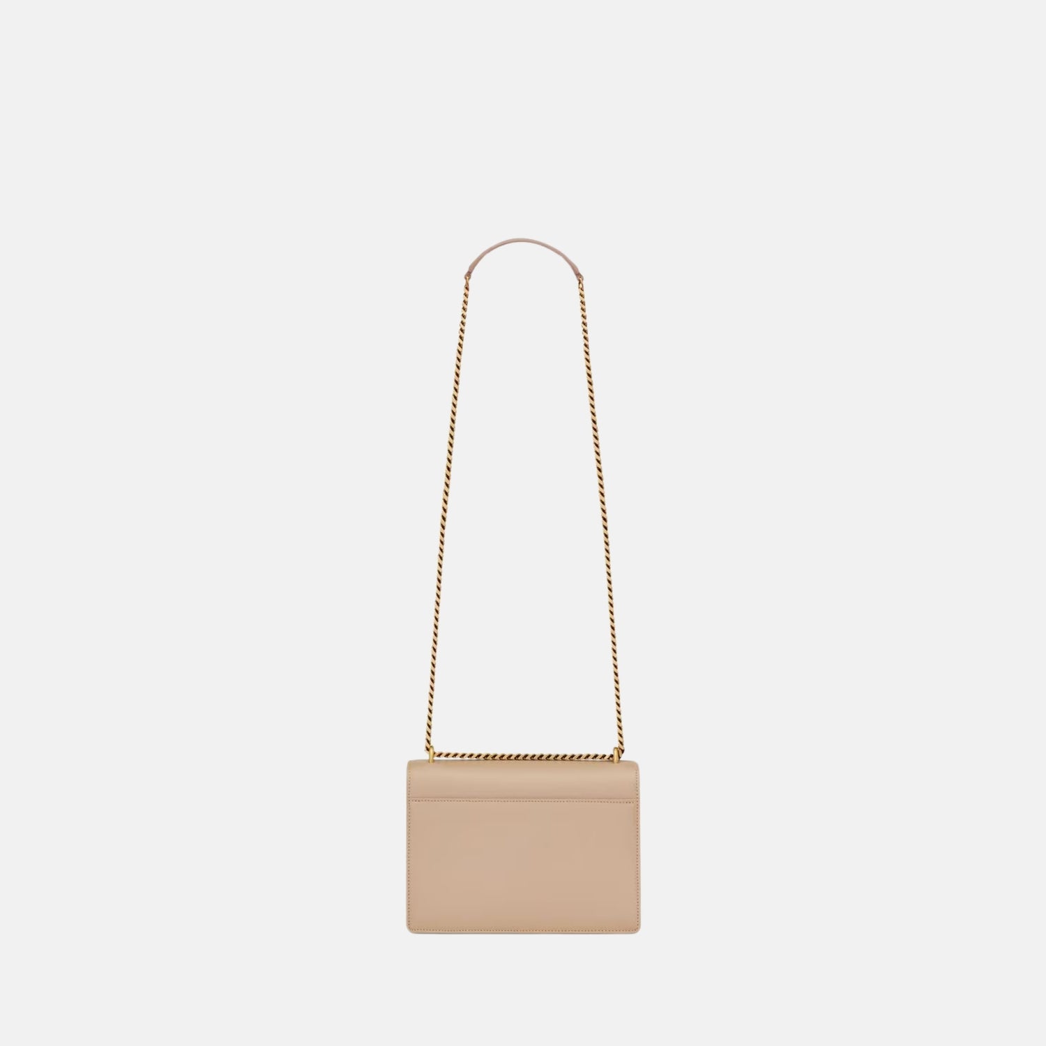 Yves Saint Laurent Sunset Medium In Smooth Leather, Beige, Back