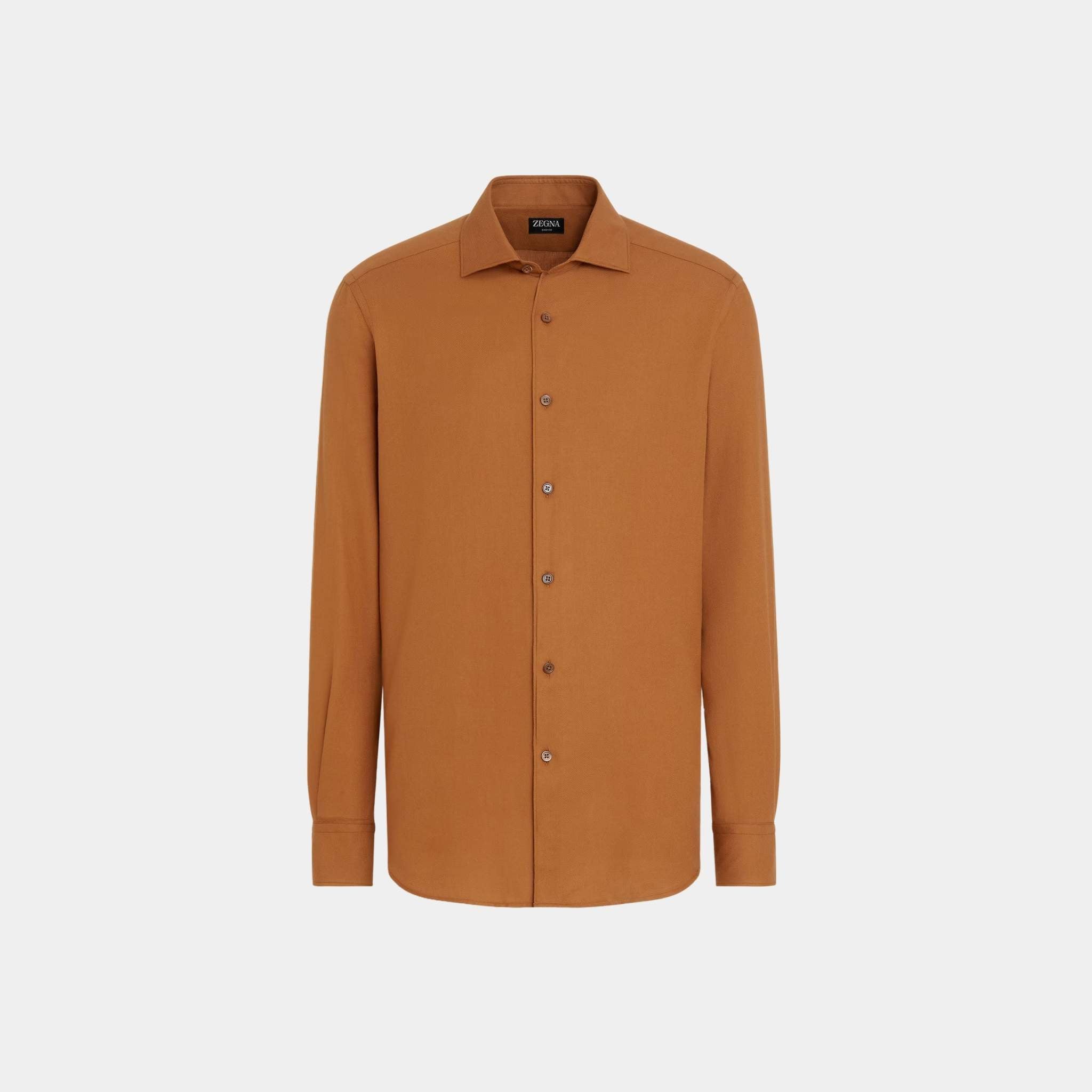 Zegna Cashco Shirt, Dark Foliage, Front