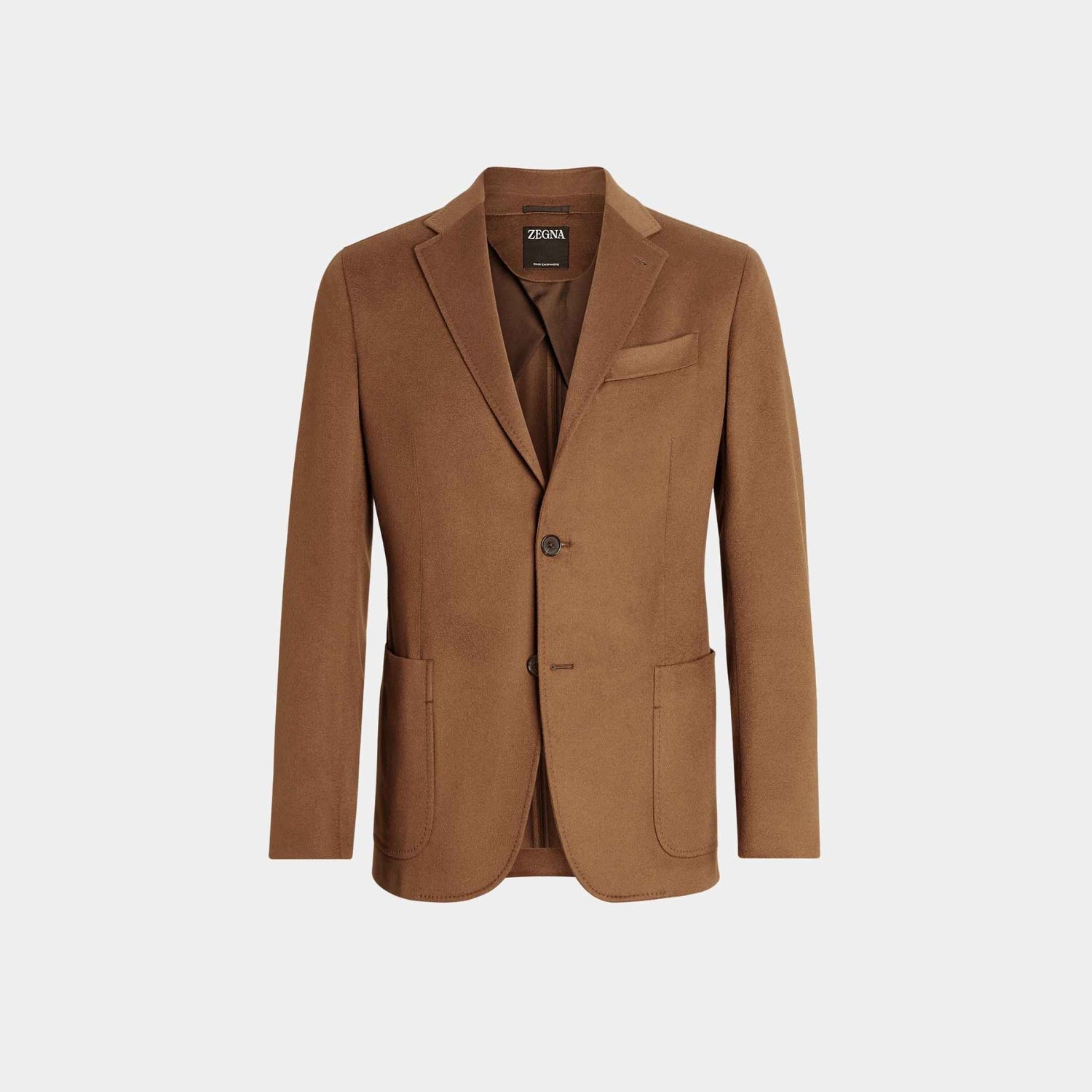 Zegna Oasi Cashmere Shirt Jacket, Foliage, Front