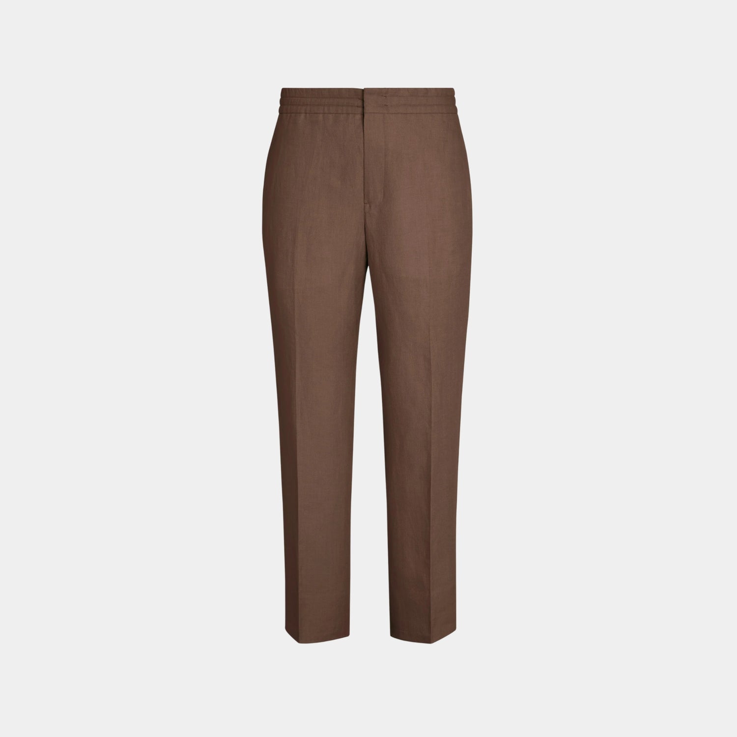 Zegna Oasi Lino Pants, Brown, Front