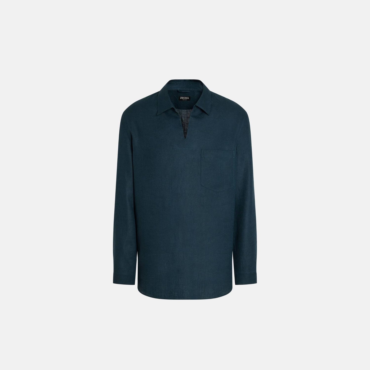 Zegna Oasi Lino Polo Shirt, Front