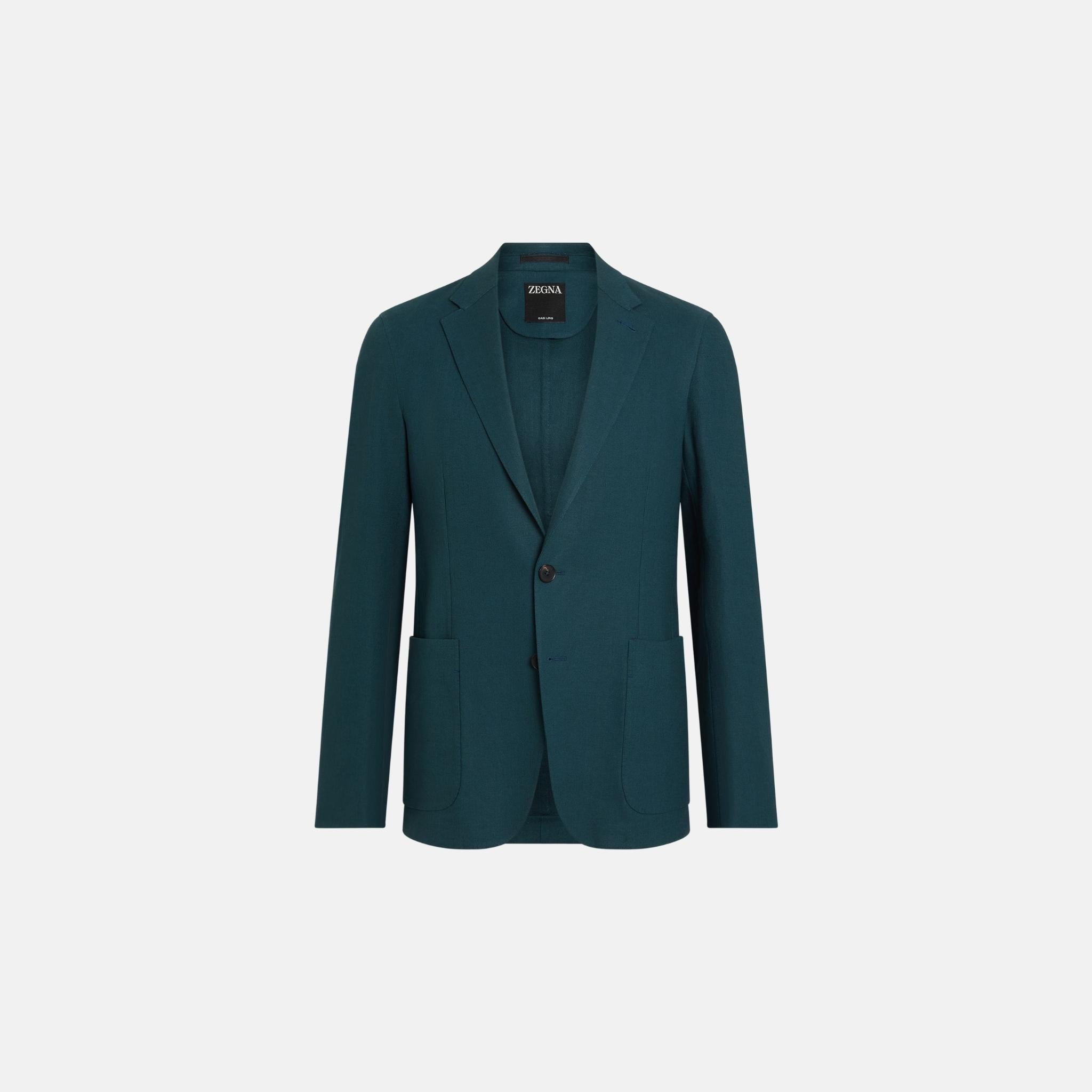 Zegna Oasi Lino Shirt Jacket, Front