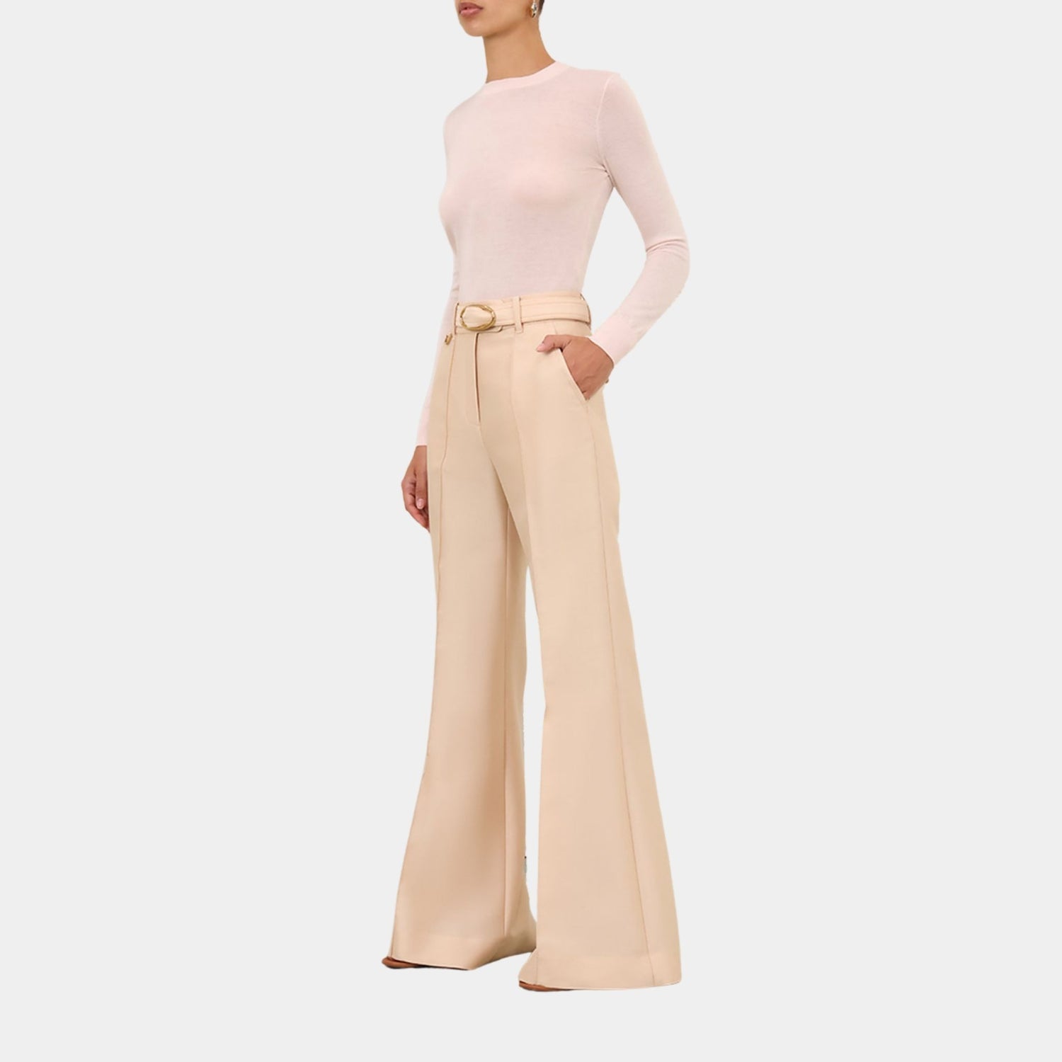 Zimmermann Cashmere Crew Neck Sweater, Model, Front