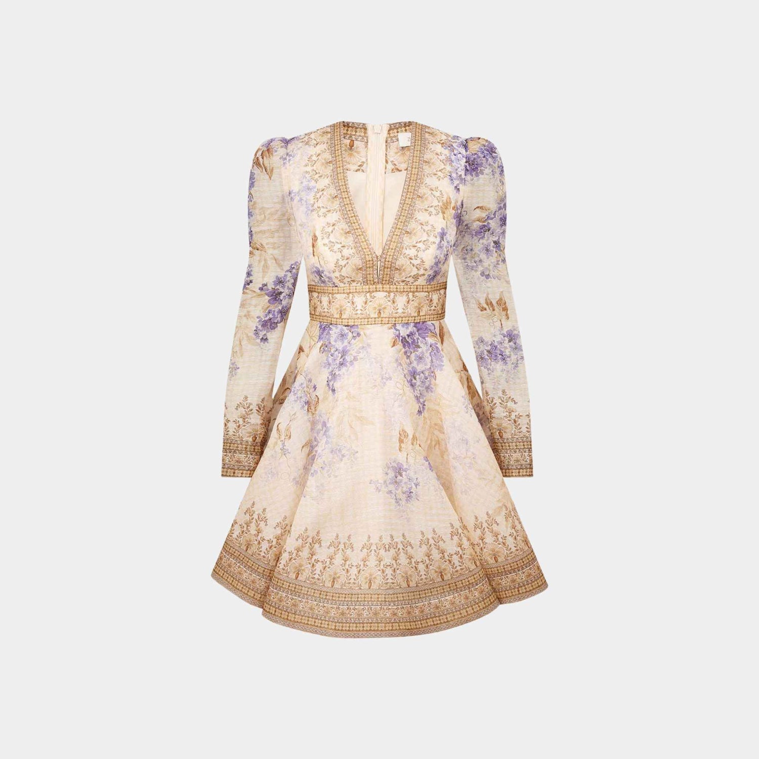 Zimmermann Dawning Plunge Mini Dress, Front