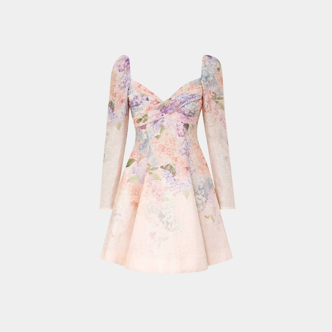 Zimmermann Dawning Puff Sleeve Mini Dress, Front