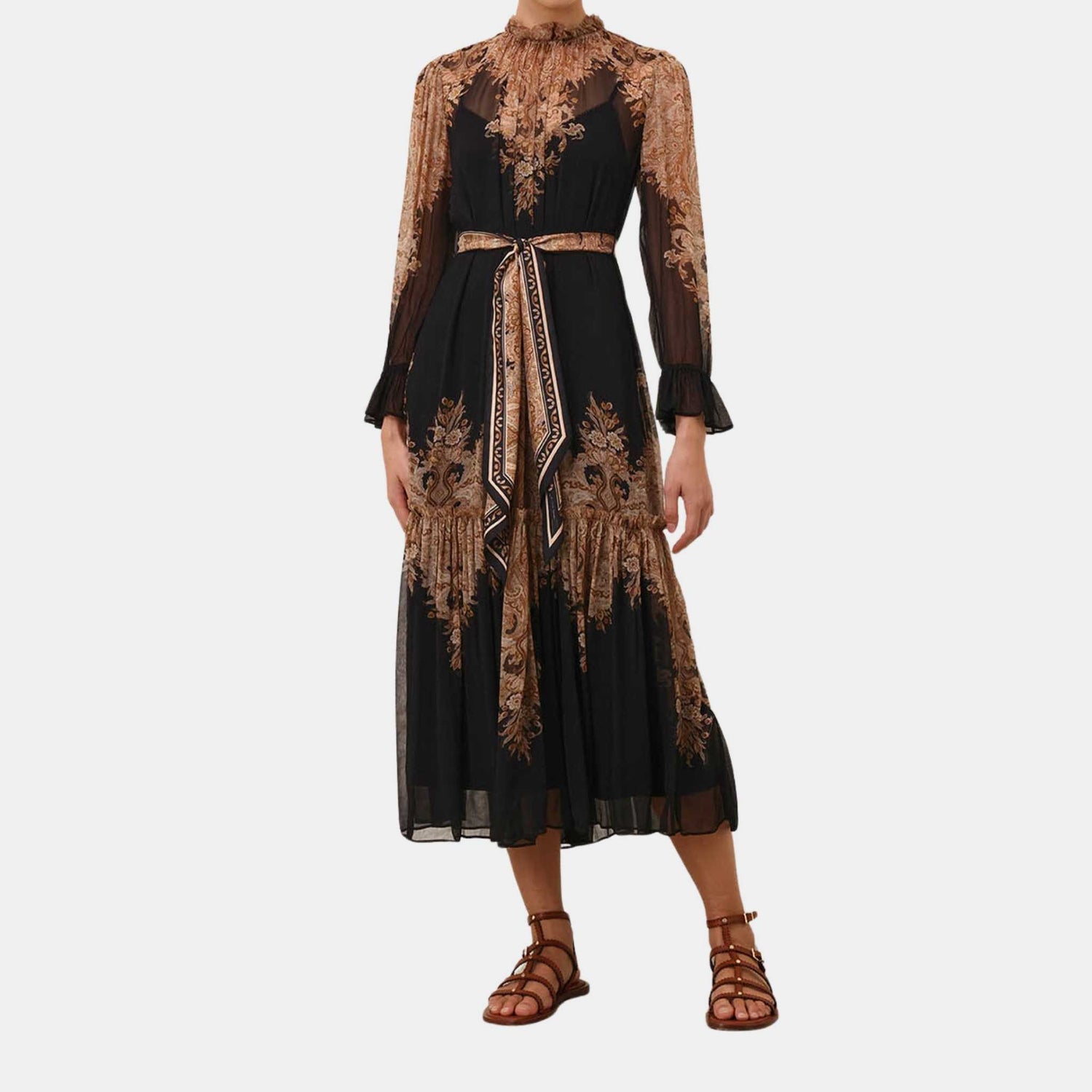 Zimmermann Dawning Tubular Midi Dress, Model, Front