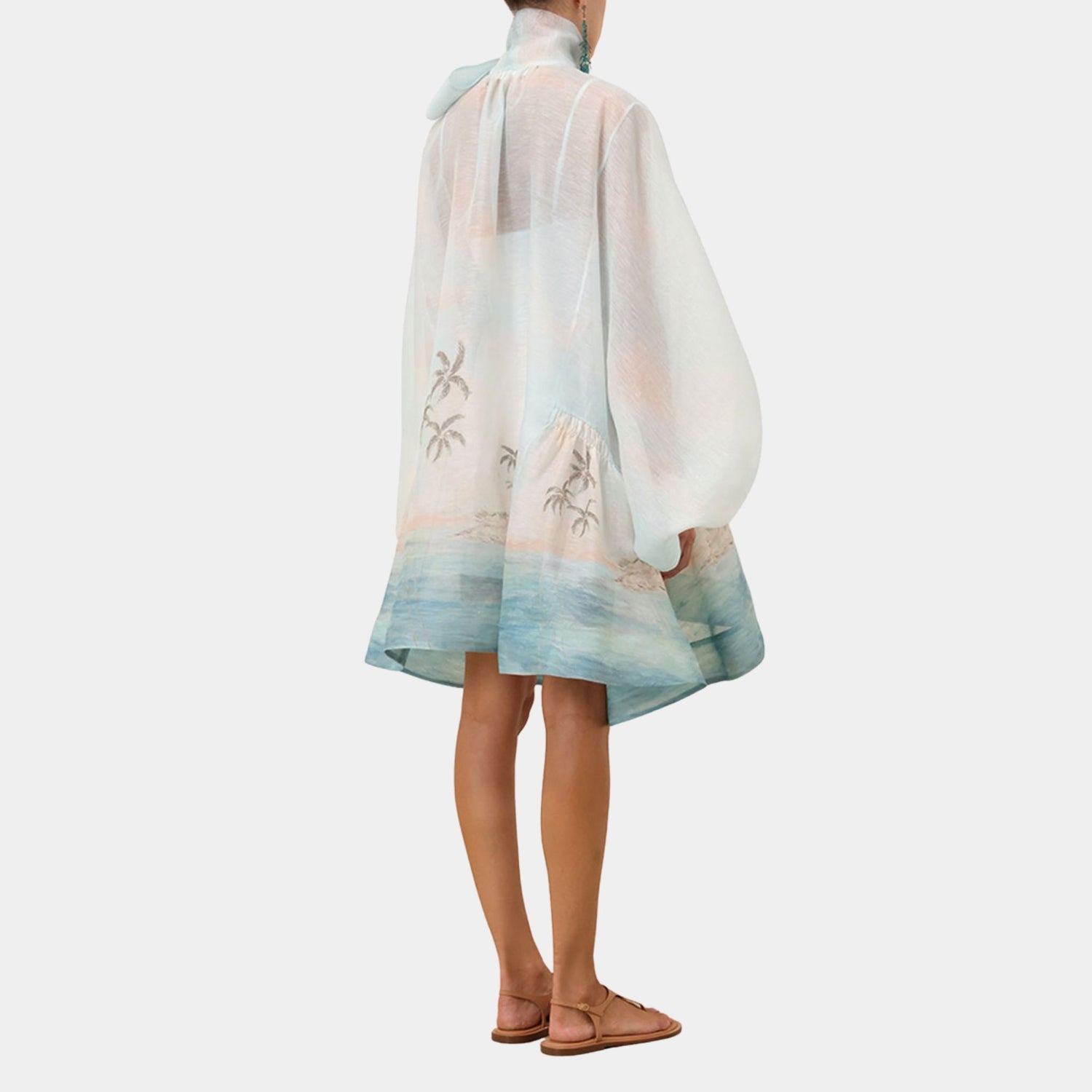 Zimmermann Illuminate Billow Mini Dress, Model, Back