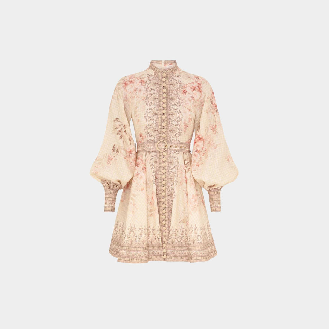 Zimmermann Illuminate Buttoned Mini Dress, Front