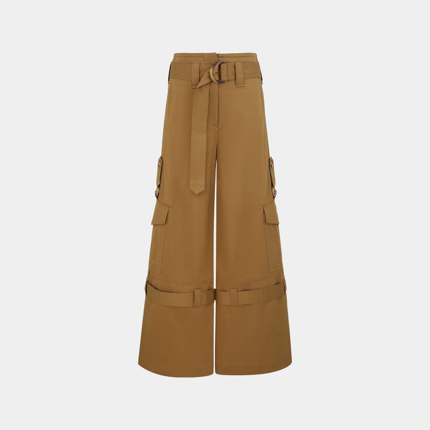 Zimmermann Illuminate Cargo Pants, Khaki, Front