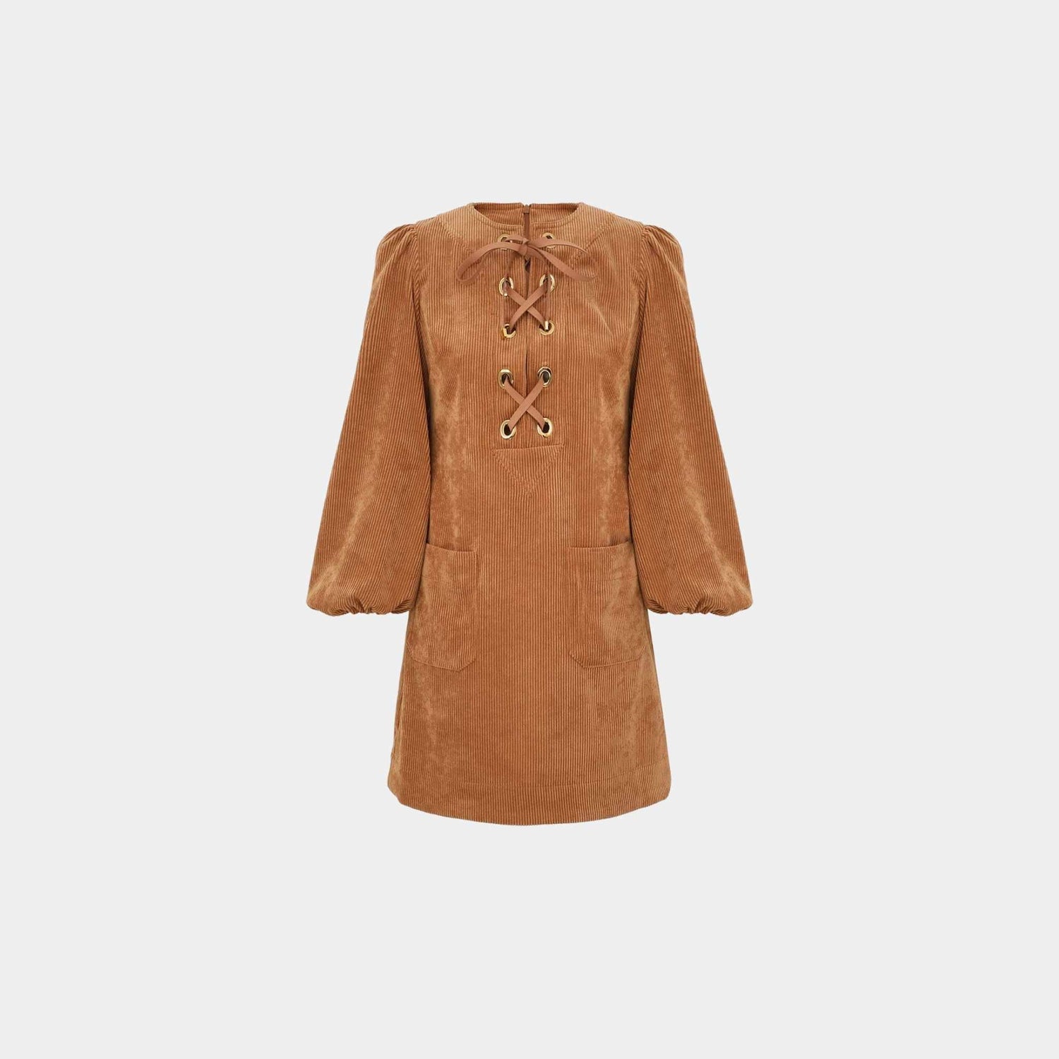 Zimmermann Illuminate Cord Shift Dress, Front