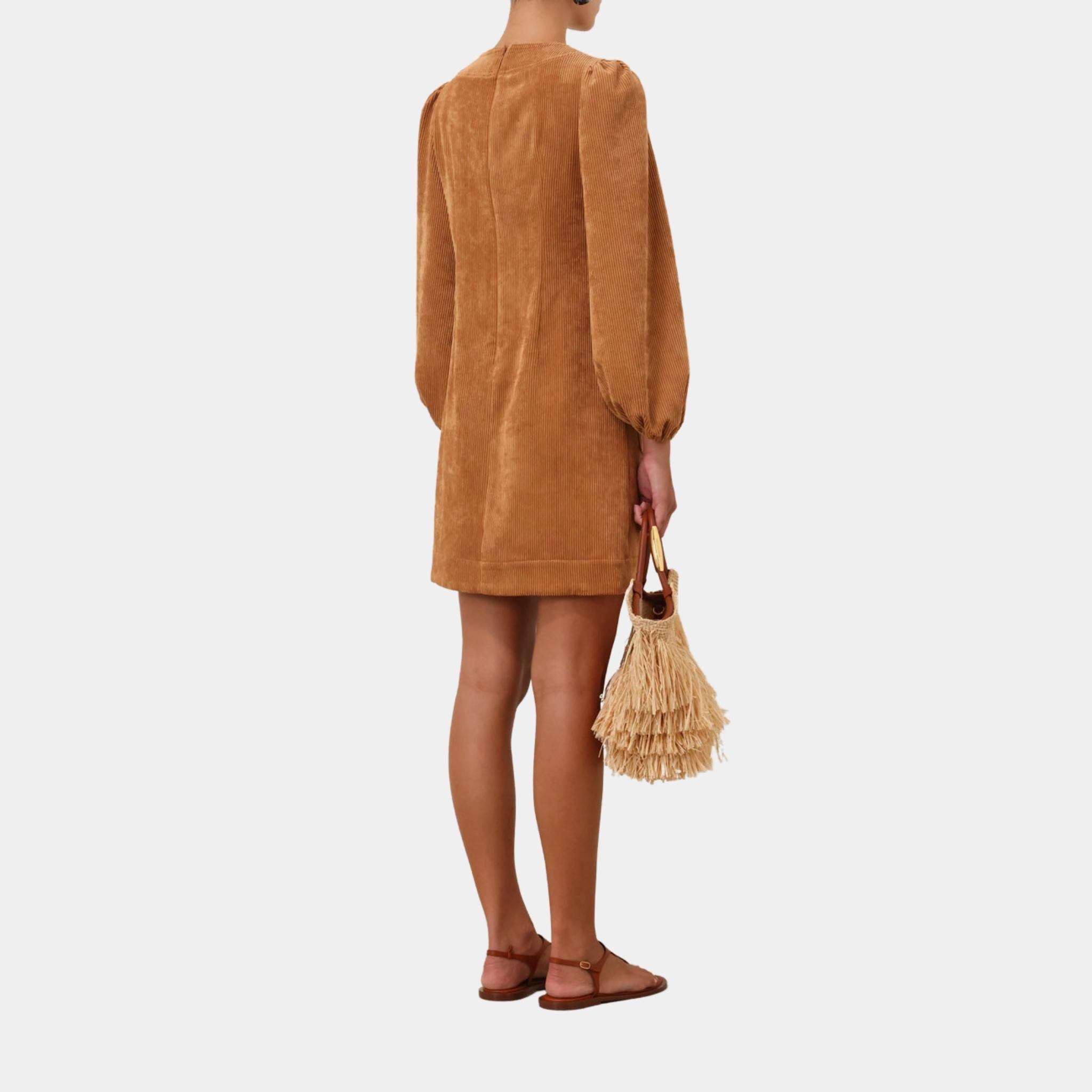 Zimmermann Illuminate Cord Shift Dress, Model, Back