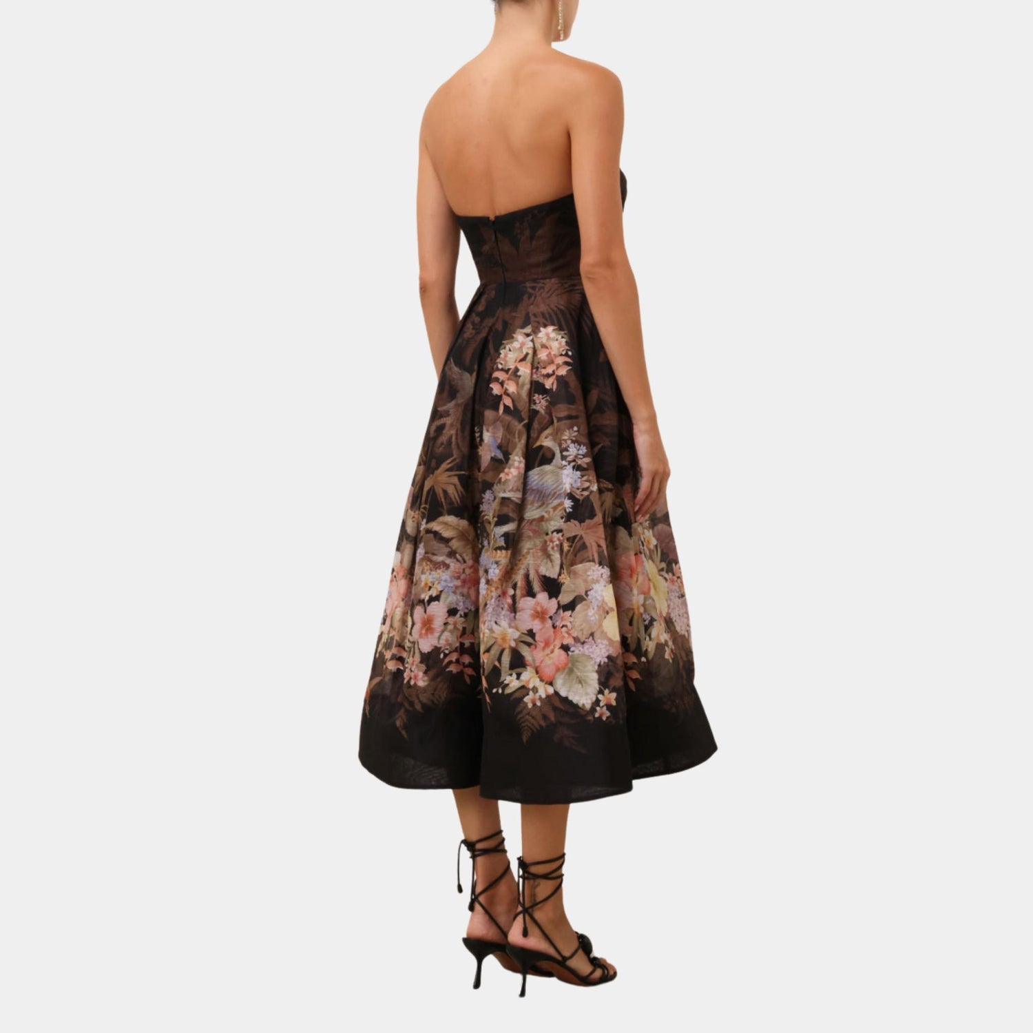 Zimmermann Illuminate Draped Midi Dress, Model, Back