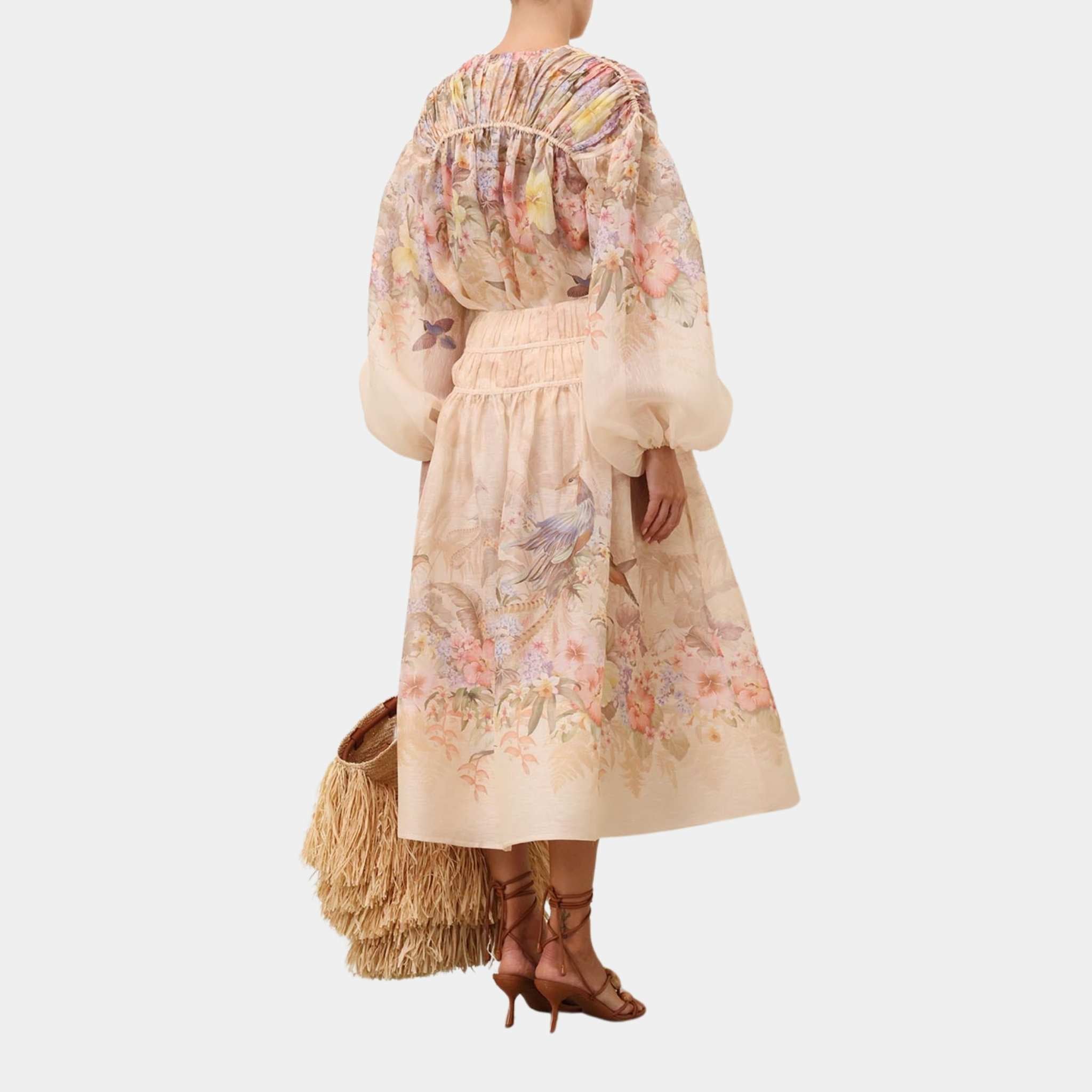 Zimmermann Illuminate Drawn Blouse, Model, Back