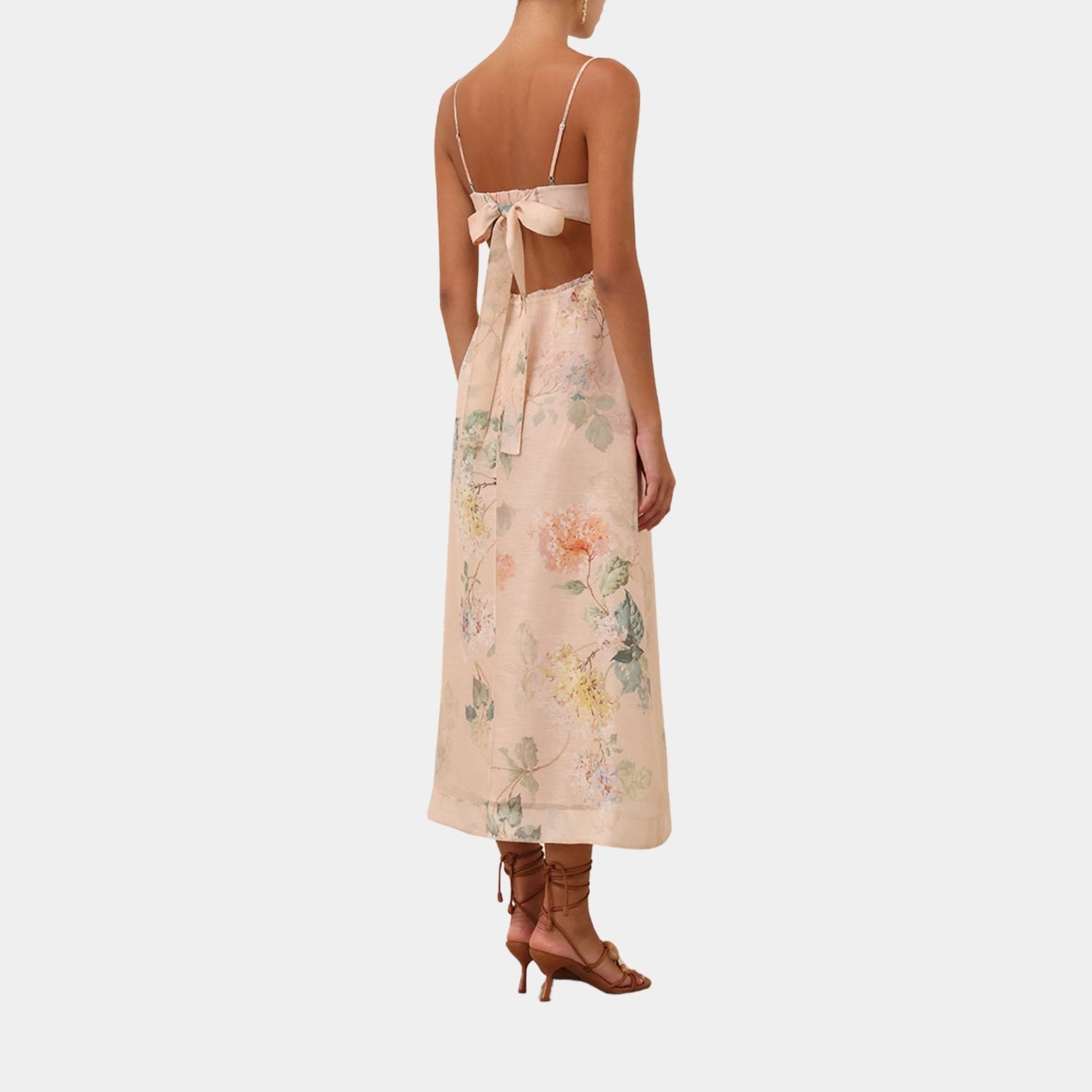 Zimmermann Illuminate Drawn Slip Dress, Model, Back