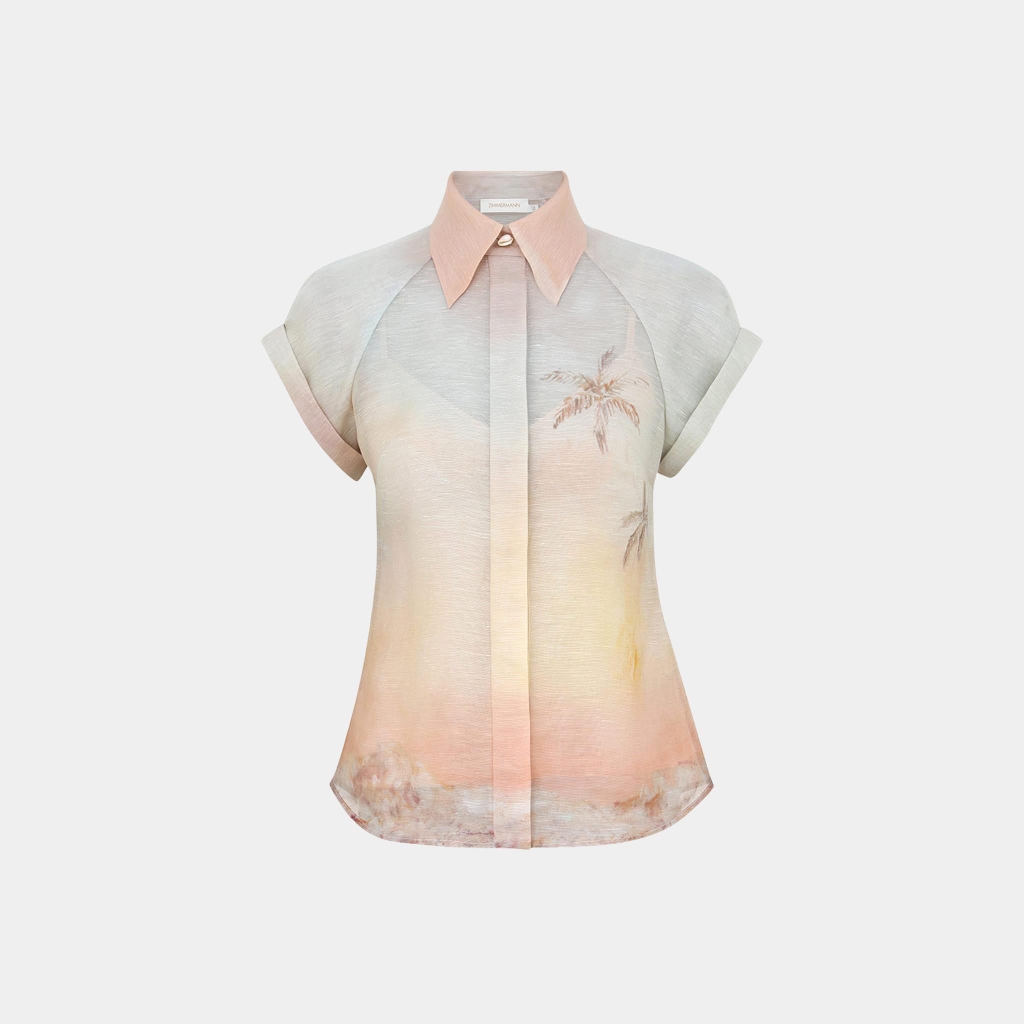 Zimmermann Illuminate Fitted Blouse, Front