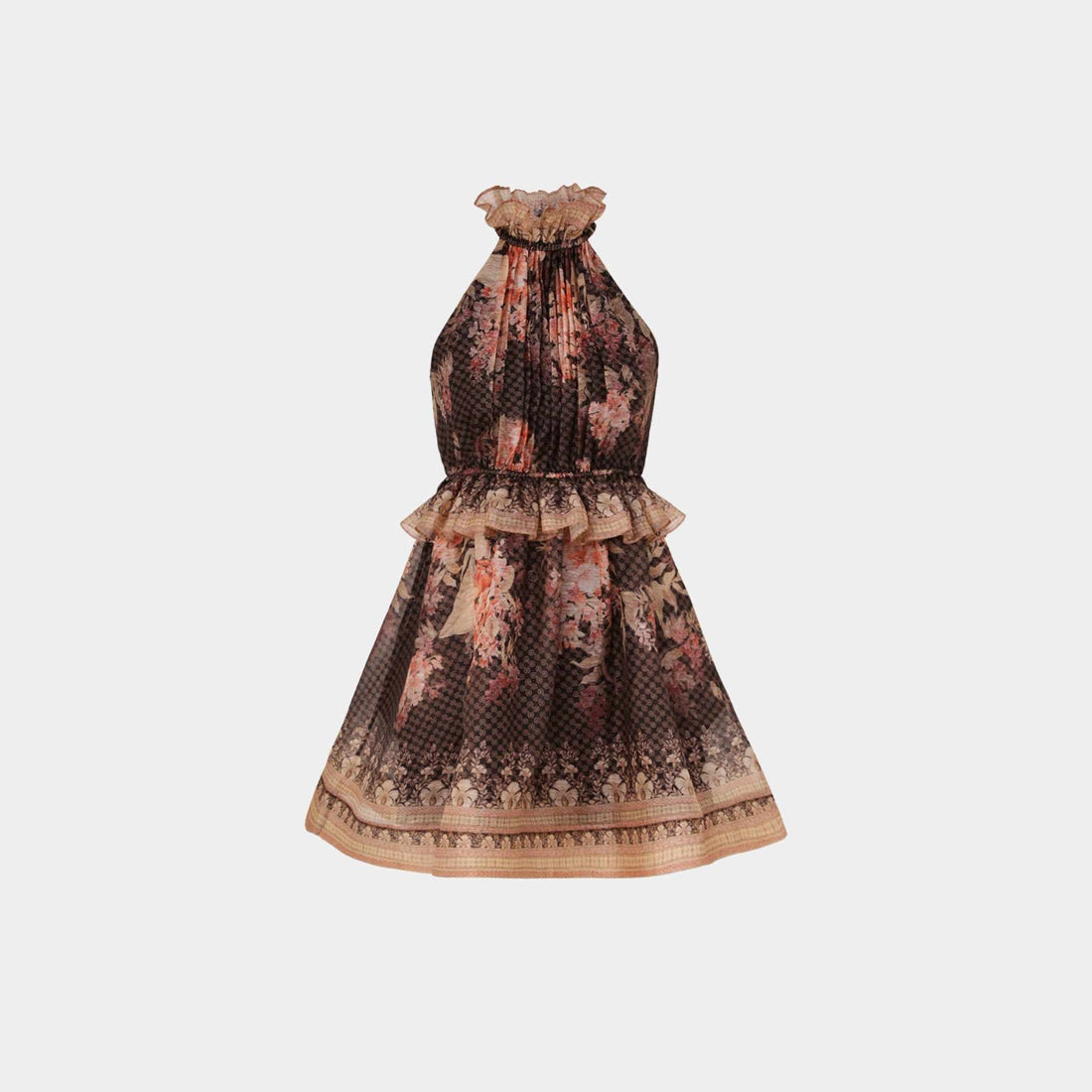 Zimmermann Illuminate Halter Mini Dress, Front