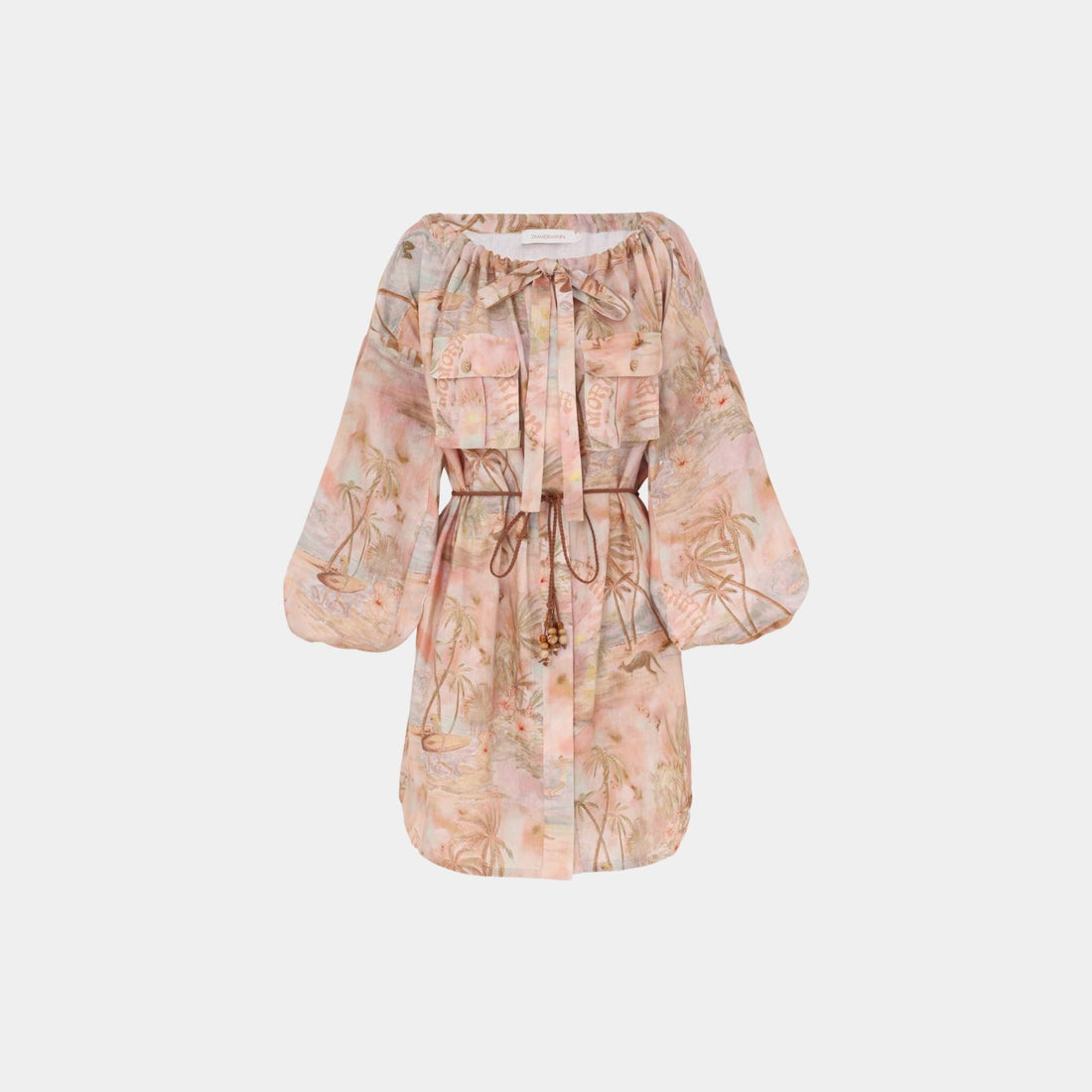 Zimmermann Illuminate Relaxed Mini Dress, Front