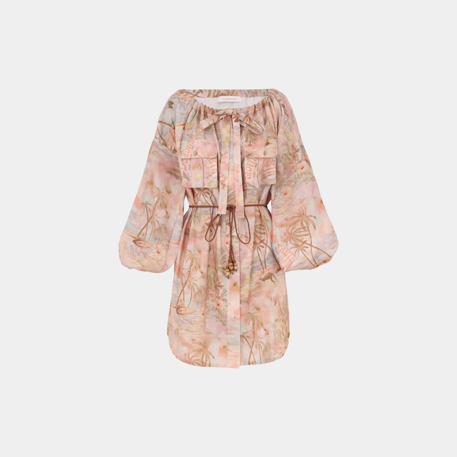 Zimmermann Illuminate Relaxed Mini Dress, Front