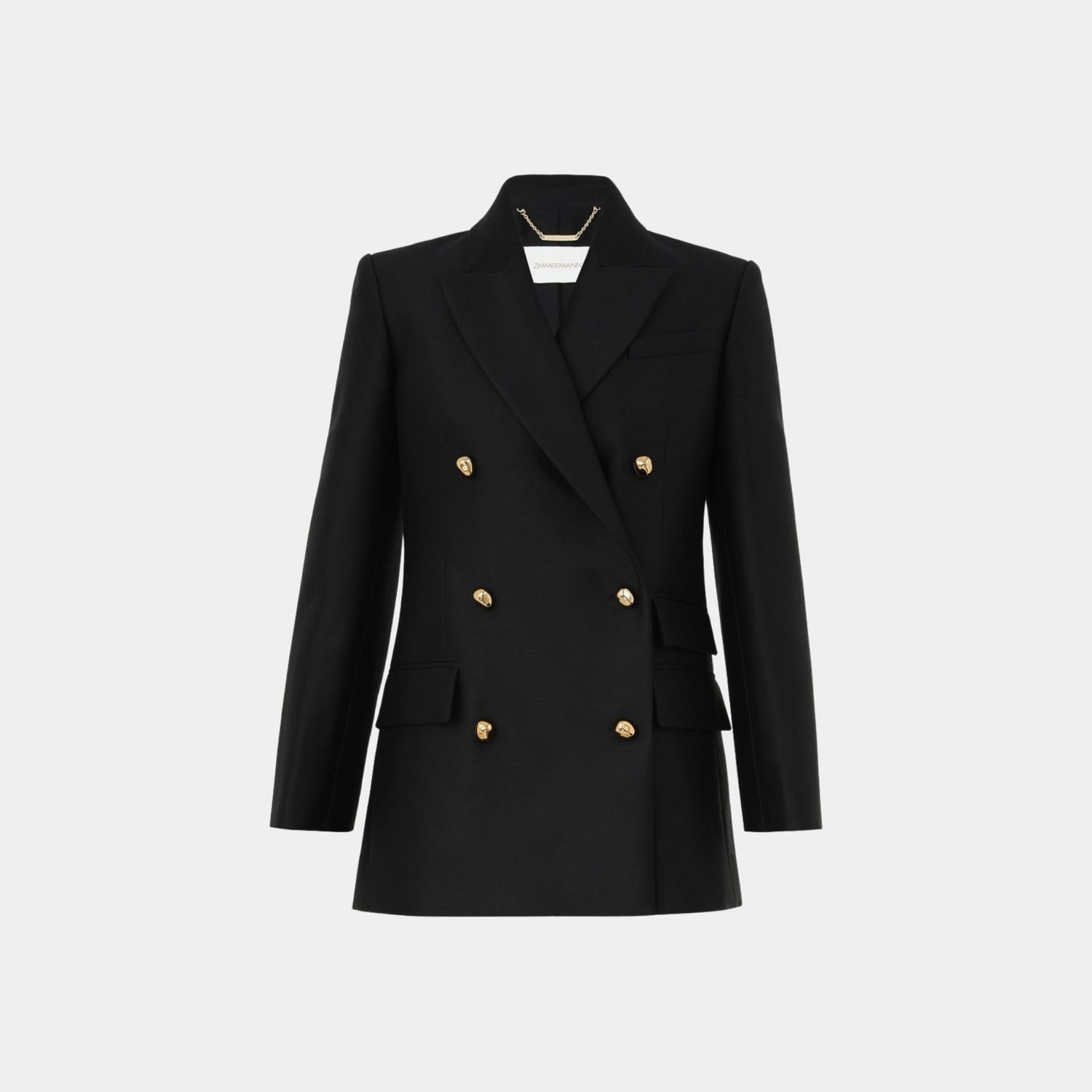 Zimmermann Illuminate Tailored Jacket, Black, Front