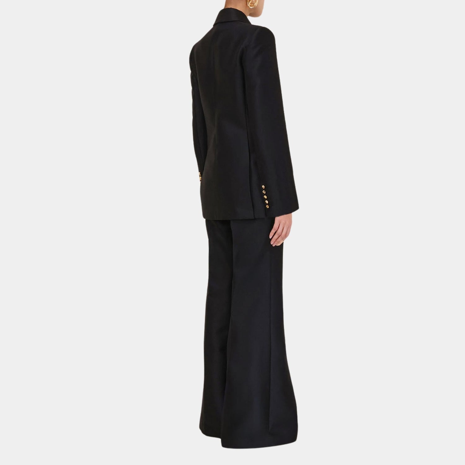Zimmermann Illuminate Tailored Jacket, Black, Model, Back