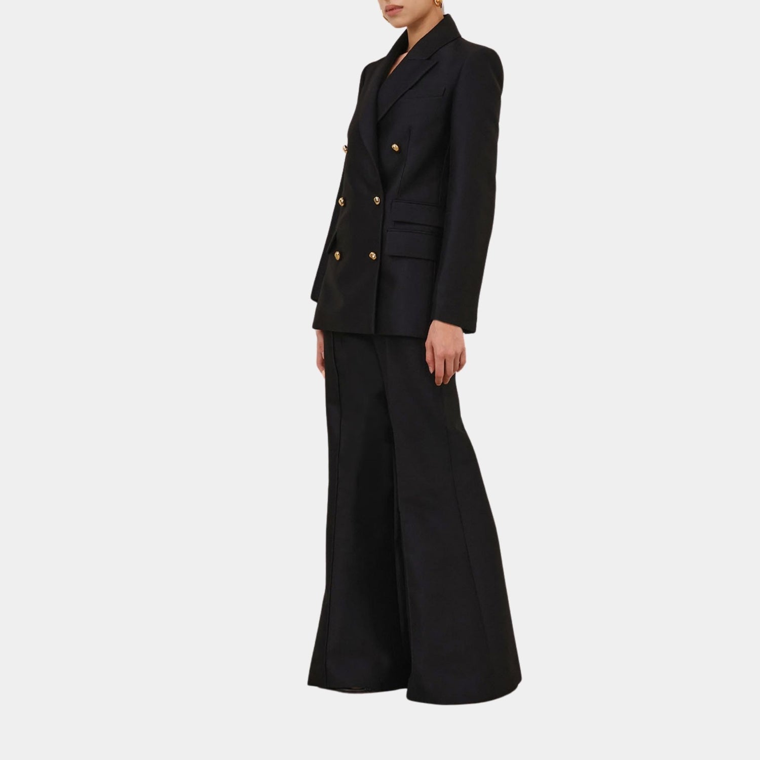 Zimmermann Illuminate Tailored Jacket, Black, Model, Front