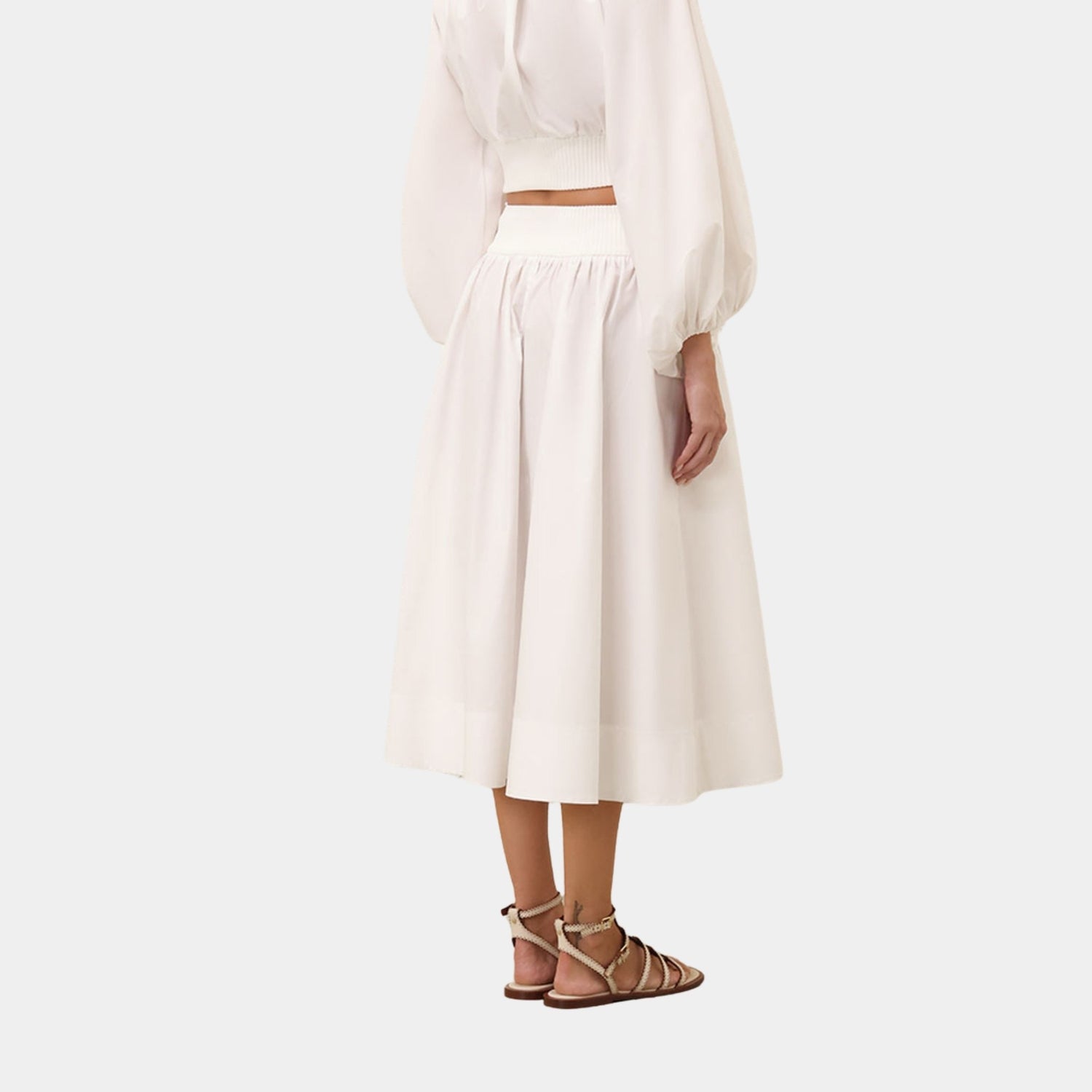 Zimmermann Poplin Skirt, Model, Back