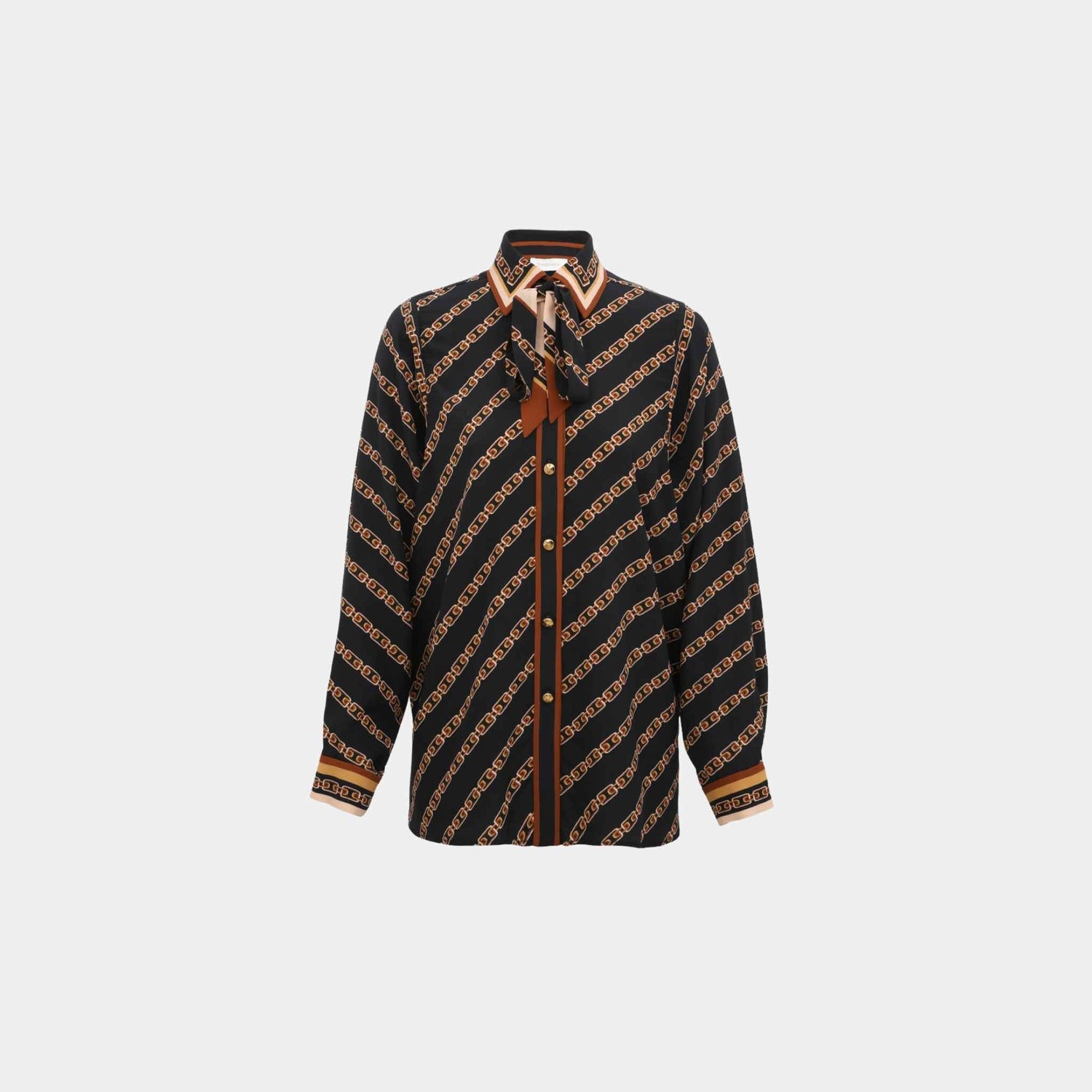 Zimmermann Relaxed Shirt, Black, Front